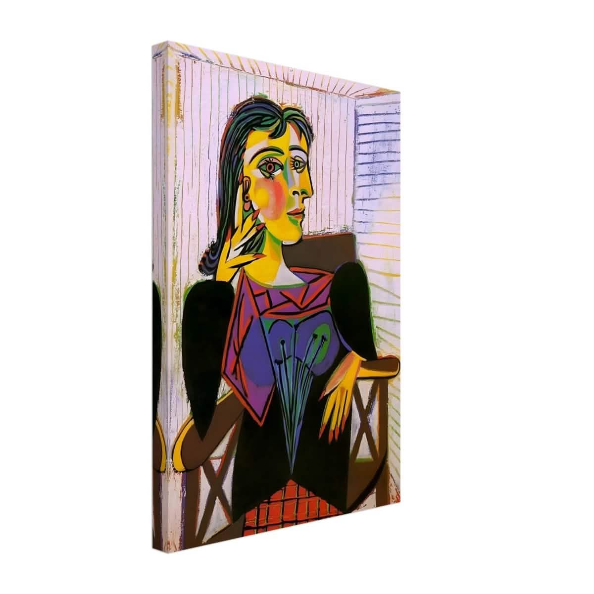 Portrait of Dora Maar by Pablo Picasso | Cubism wall art print - Canvas - 30x45 cm / 12x18″ -