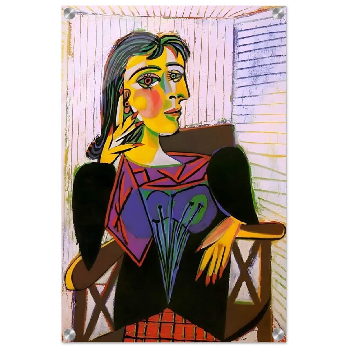 Portrait of Dora Maar by Pablo Picasso | Cubism wall art print - Acrylic Print - 40x60 cm / 16x24″ -