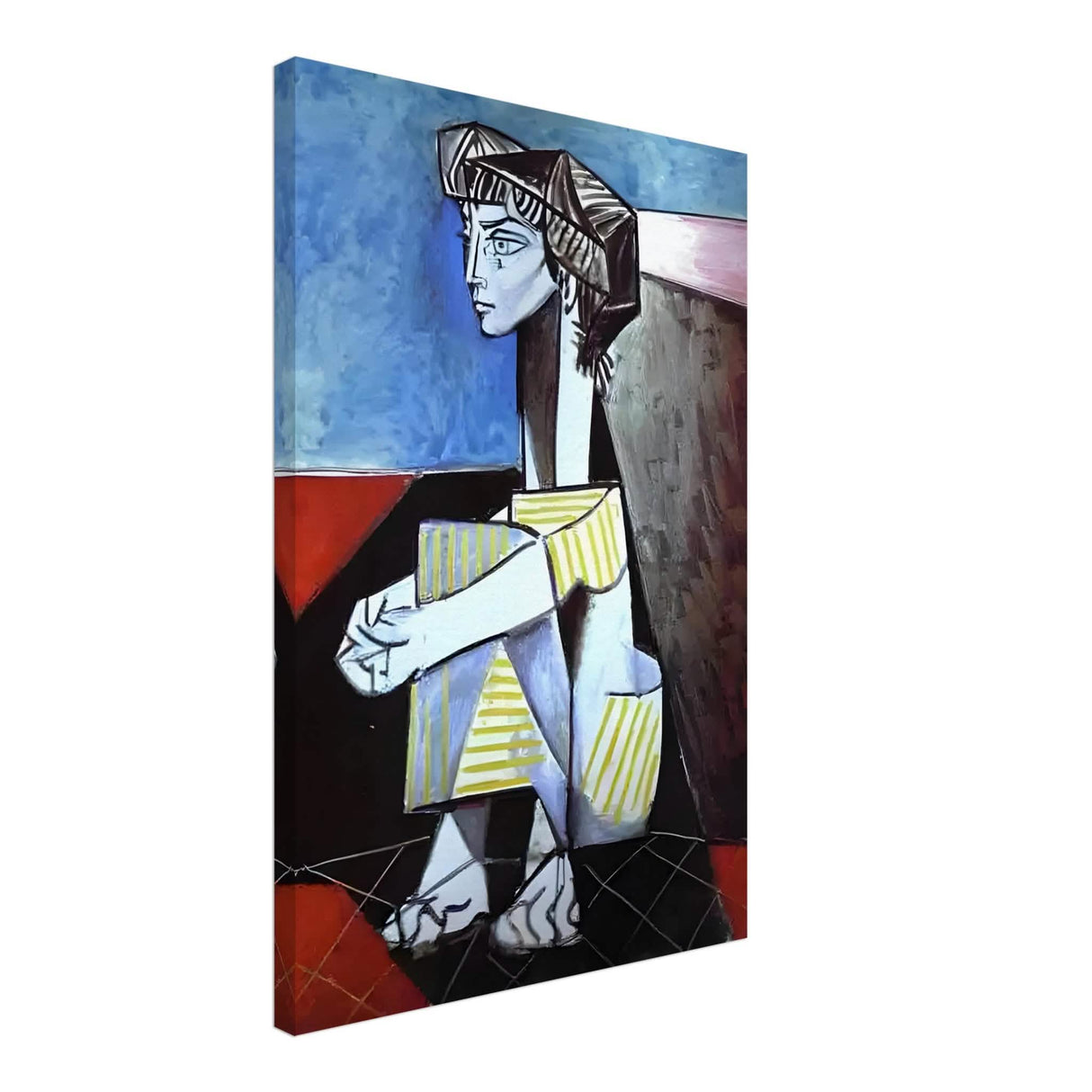 Portrait of Jacqueline Roque by Pablo Picasso 1954 - Canvas - 50x75 cm / 20x30″ - Thick
