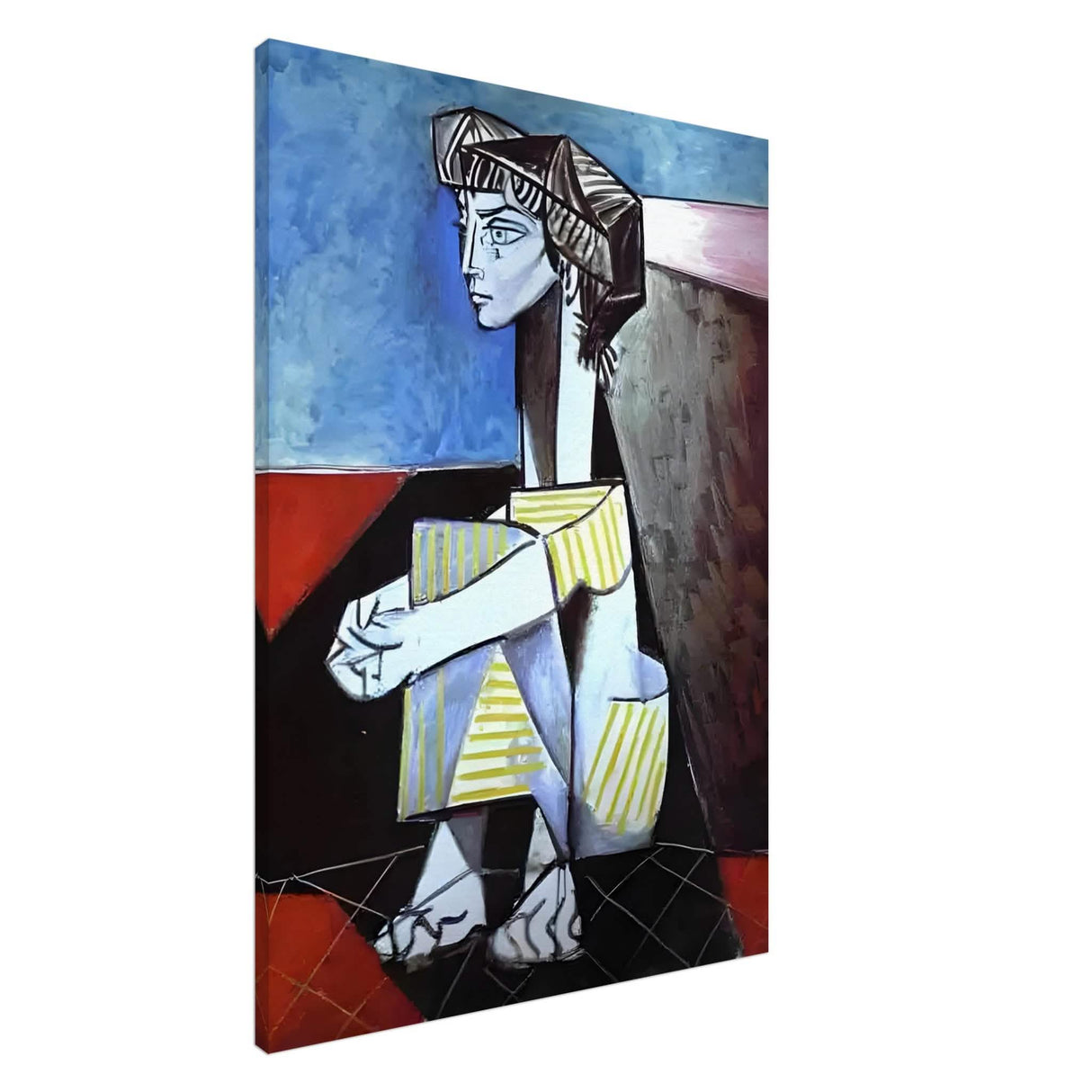 Portrait of Jacqueline Roque by Pablo Picasso 1954 - Canvas - 70x100 cm / 28x40″ - Slim