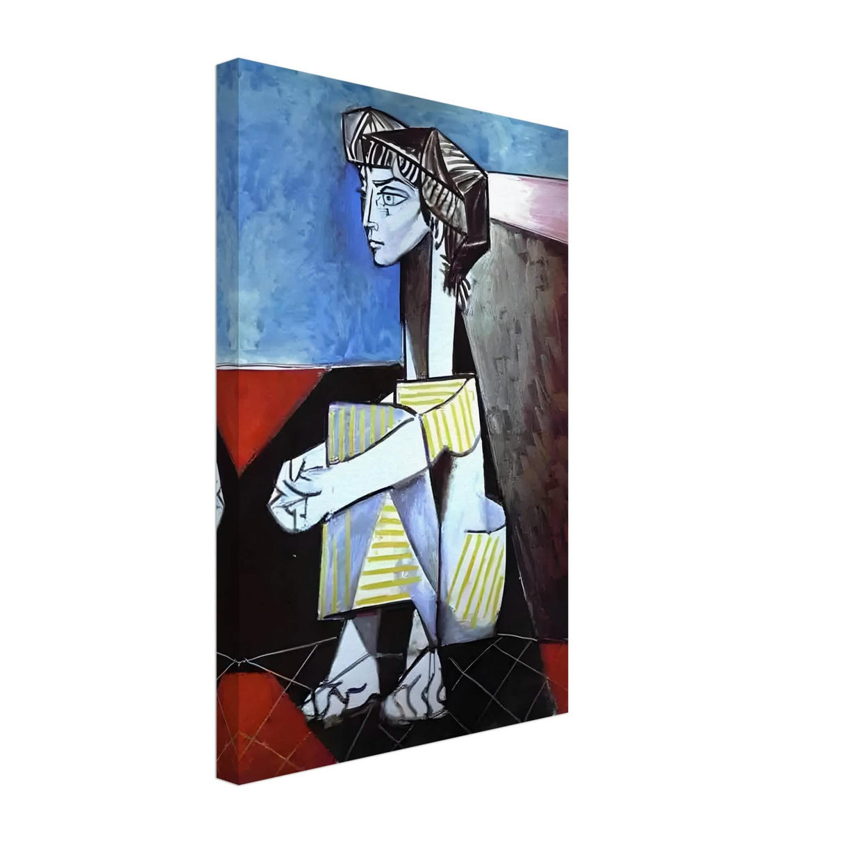 Portrait of Jacqueline Roque by Pablo Picasso 1954 - Canvas - 30x45 cm / 12x18″ - Slim