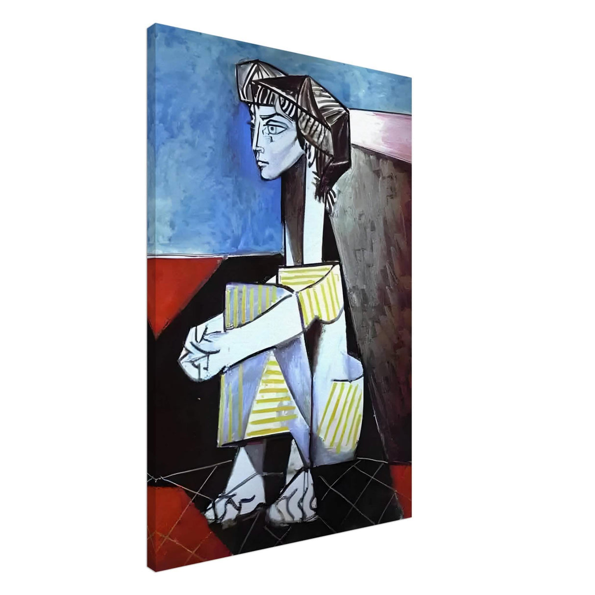 Portrait of Jacqueline Roque by Pablo Picasso 1954 - Canvas - 60x90 cm / 24x36″ - Slim