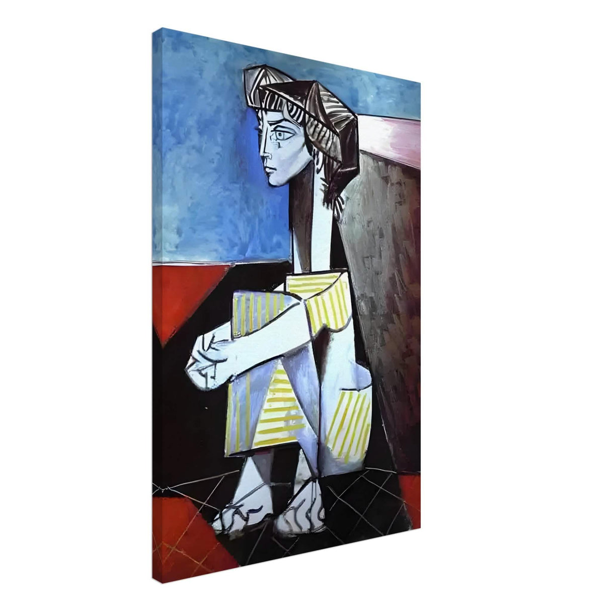 Portrait of Jacqueline Roque by Pablo Picasso 1954 - Canvas - 50x75 cm / 20x30″ - Slim