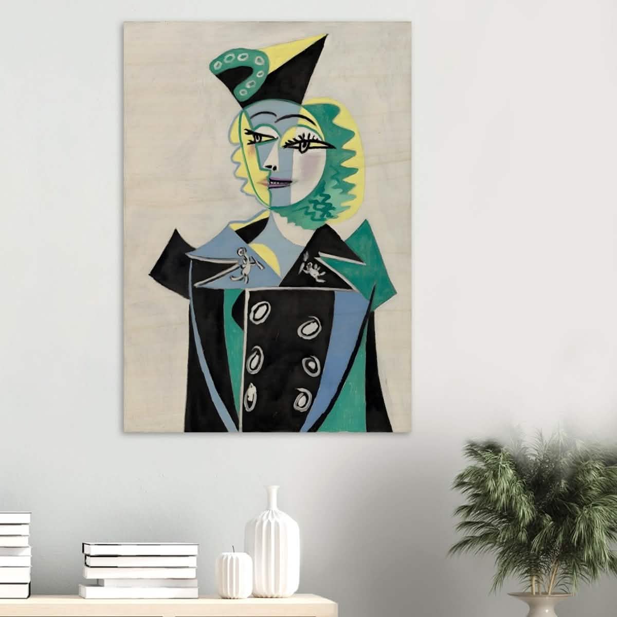 Portrait Of Nusch Eluard by Pablo Picasso - Wood Prints - 70x100 cm / 28x40″ - 20 mm