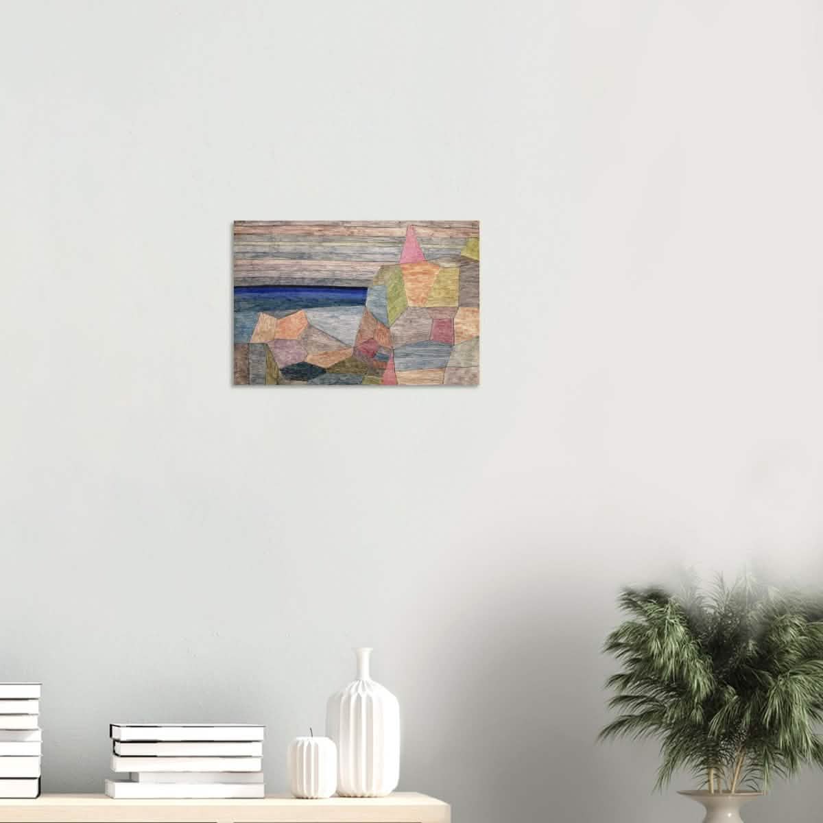 Promontorio Ph by Paul Klee 1933 Abstract Wall Art - Wood Prints - 30x45 cm / 12x18″ - 10 mm