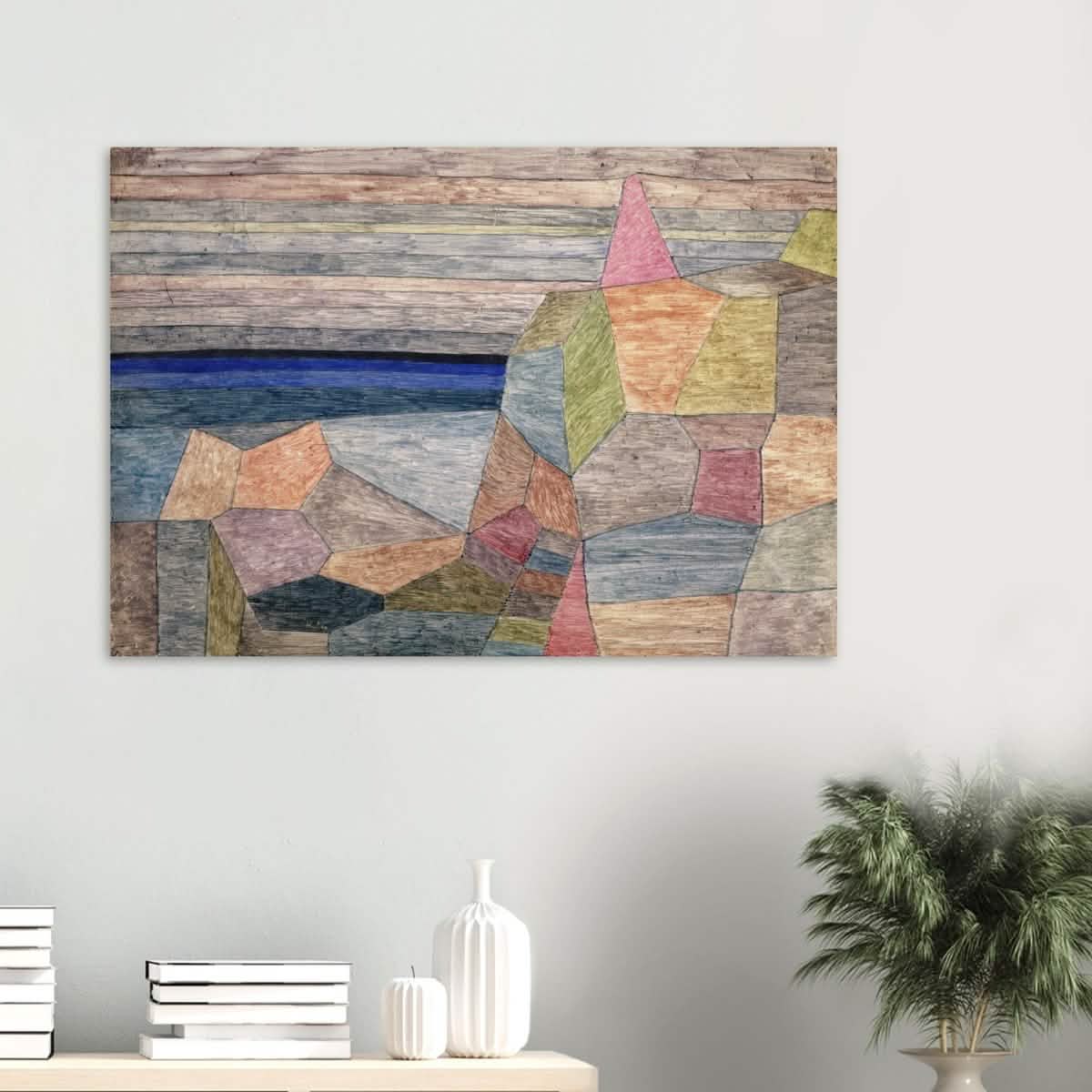 Promontorio Ph by Paul Klee 1933 Abstract Wall Art - Wood Prints - 70x100 cm / 28x40″ - 10 mm