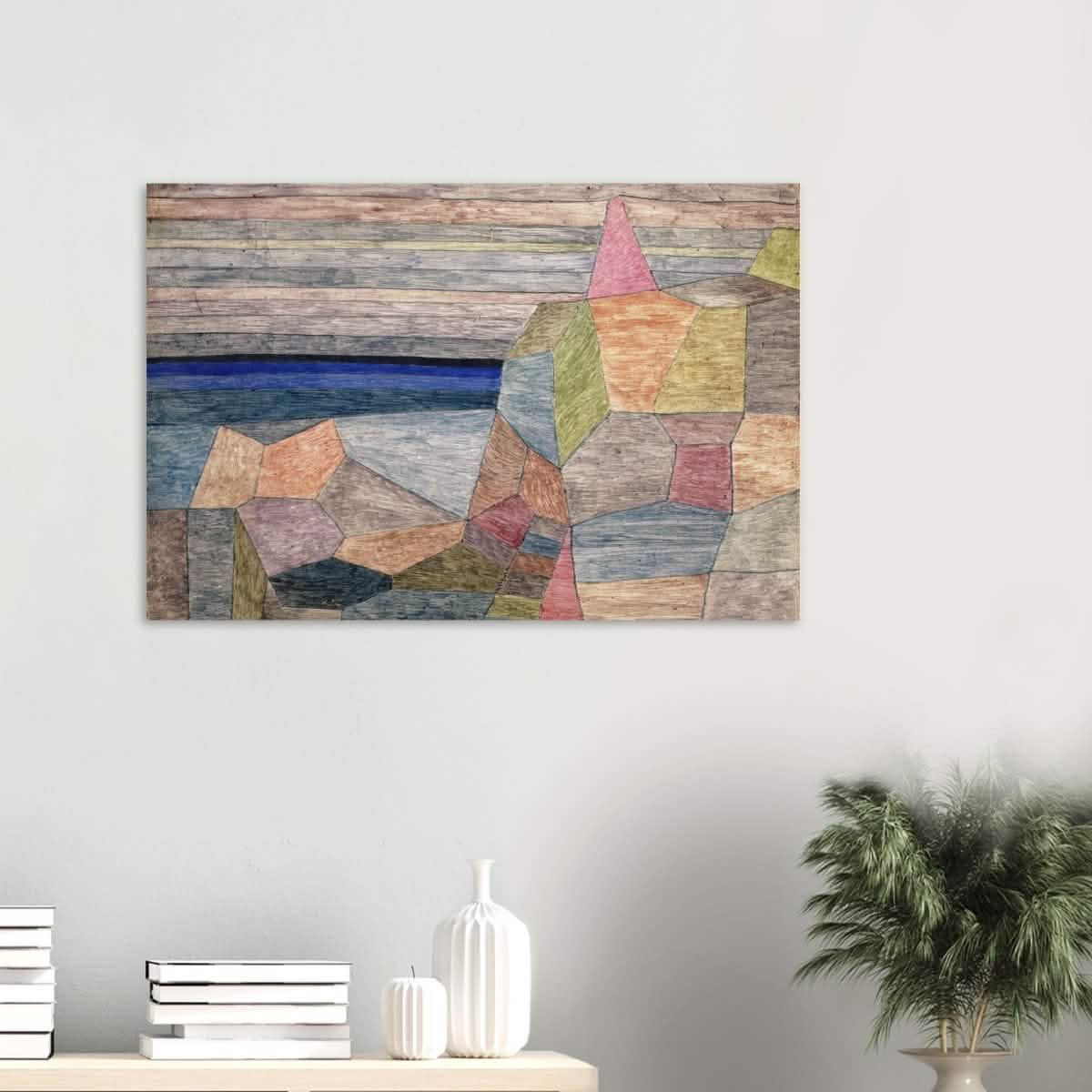 Promontorio Ph by Paul Klee 1933 Abstract Wall Art - Wood Prints - 60x90 cm / 24x36″ - 20 mm