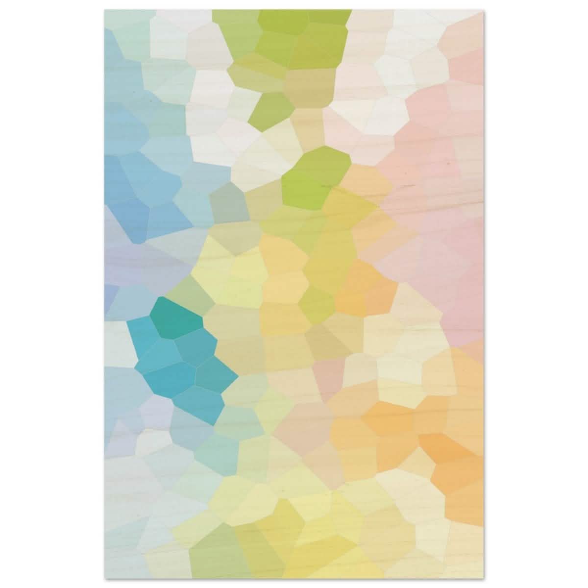 Radiant Harmony: A Burst of Life and Color | Abstract Wall art Print - 40x60 cm / 16x24″ - Wood Prints -