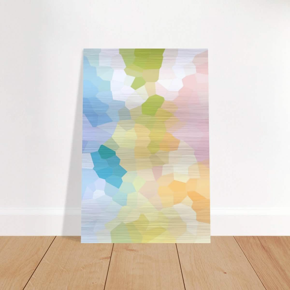 Radiant Harmony: A Burst of Life and Color | Abstract Wall art Print - 50x75 cm / 20x30″ - Brushed Aluminum Print -
