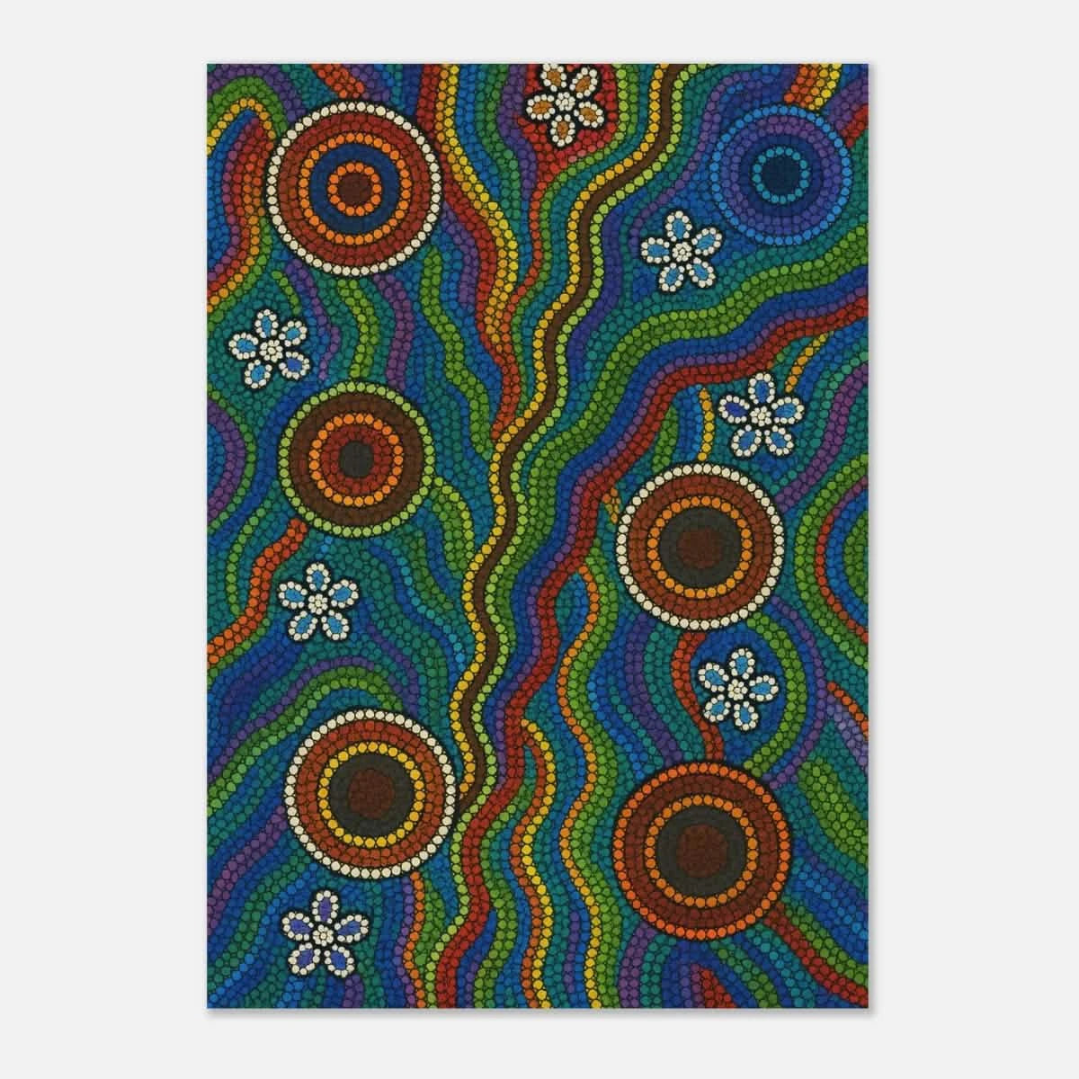 Rainbow Dreaming Aboriginal Wall Art Print - Aluminum Print - 70x100 cm / 28x40″ -