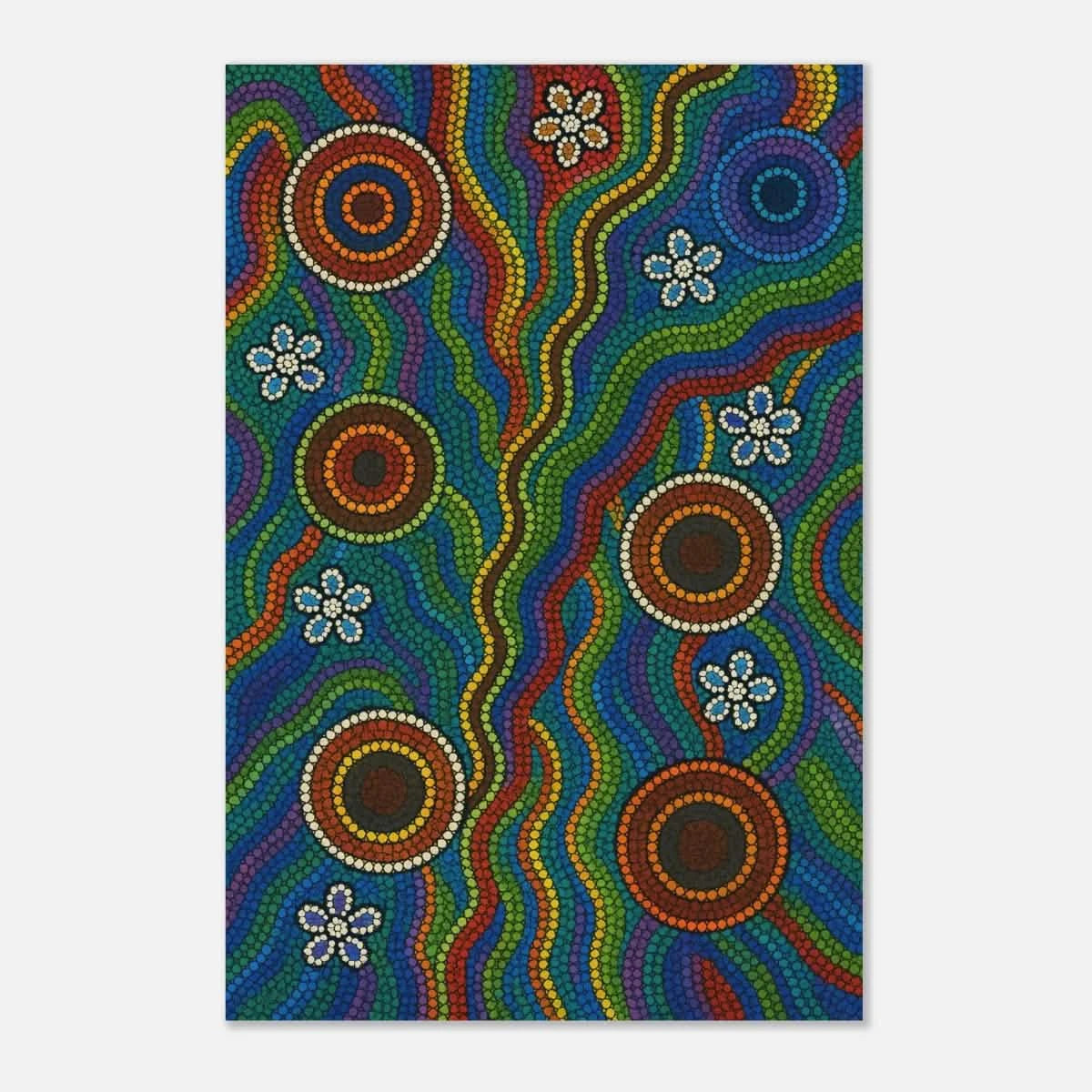 Rainbow Dreaming Aboriginal Wall Art Print - Aluminum Print - 30x45 cm / 12x18″ -