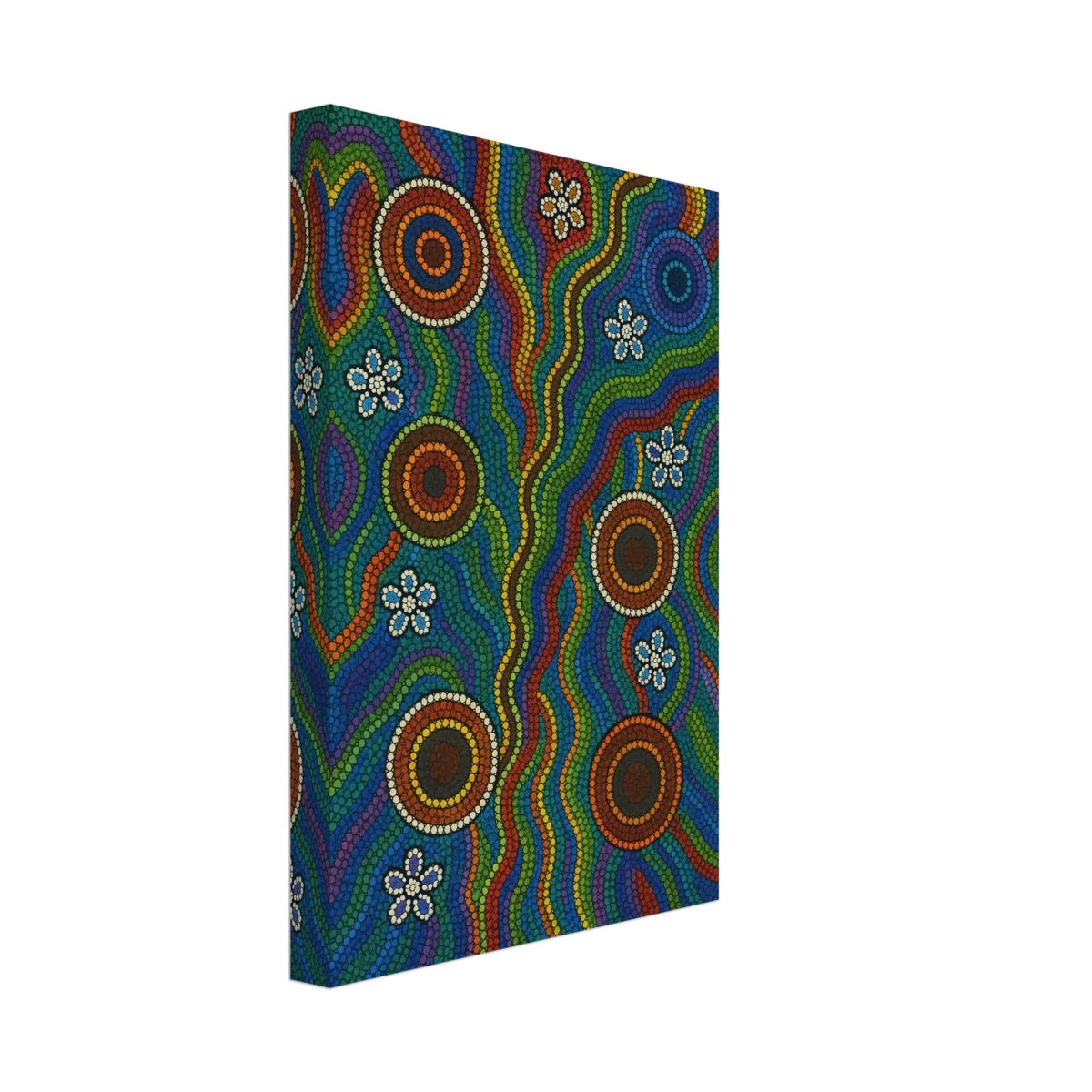 Rainbow Dreaming Aboriginal Wall Art Print - Canvas - 20x30 cm / 8x12″ -