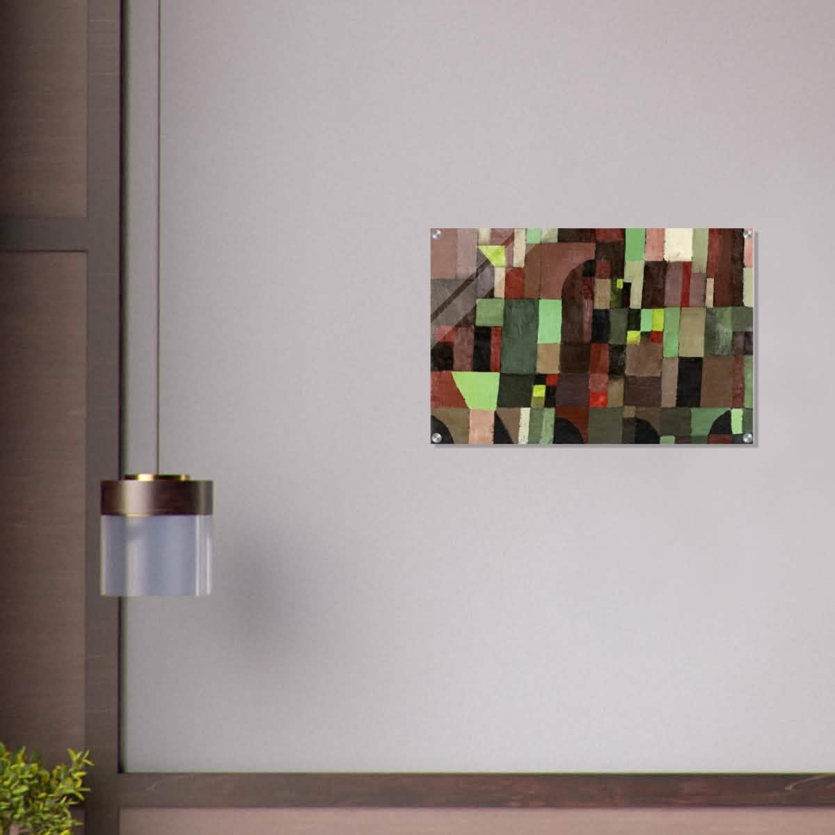 Red And Green Architecture by Paul Klee 1922 - Acrylic Print - 50x75 cm / 20x30″ -