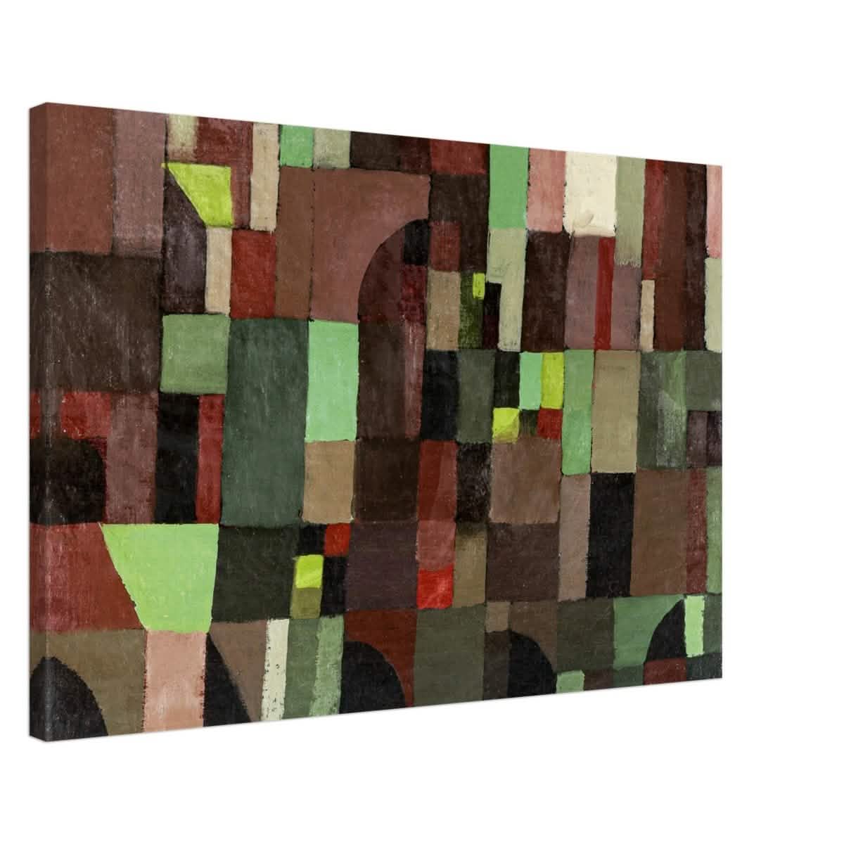 Red And Green Architecture by Paul Klee 1922 - Canvas - 60x90 cm / 24x36″ - Thick