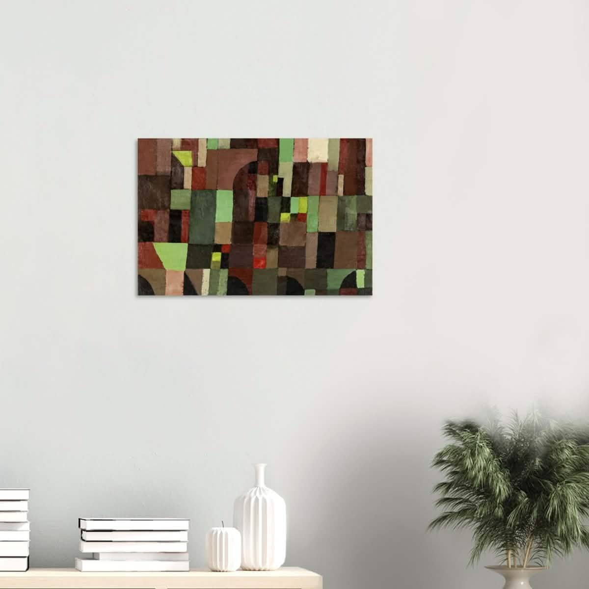 Red And Green Architecture by Paul Klee 1922 - Wood Prints - 40x60 cm / 16x24″ - 10 mm