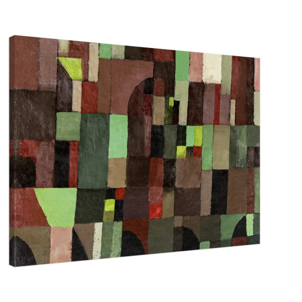 Red And Green Architecture by Paul Klee 1922 - Canvas - 60x90 cm / 24x36″ - Slim
