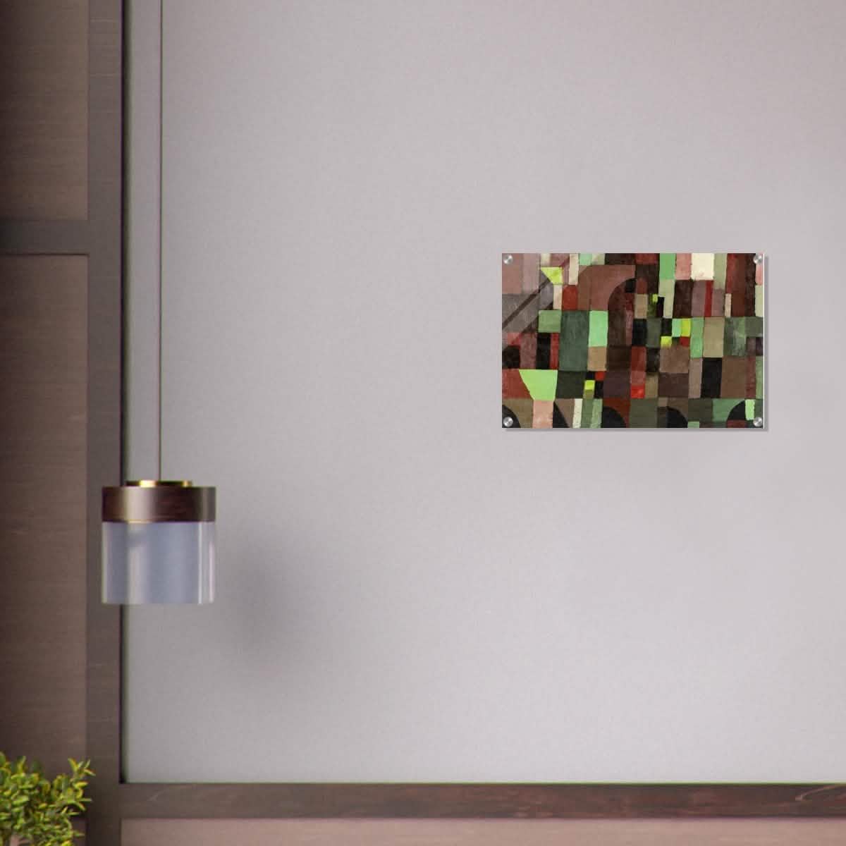 Red And Green Architecture by Paul Klee 1922 - Acrylic Print - 40x60 cm / 16x24″ -