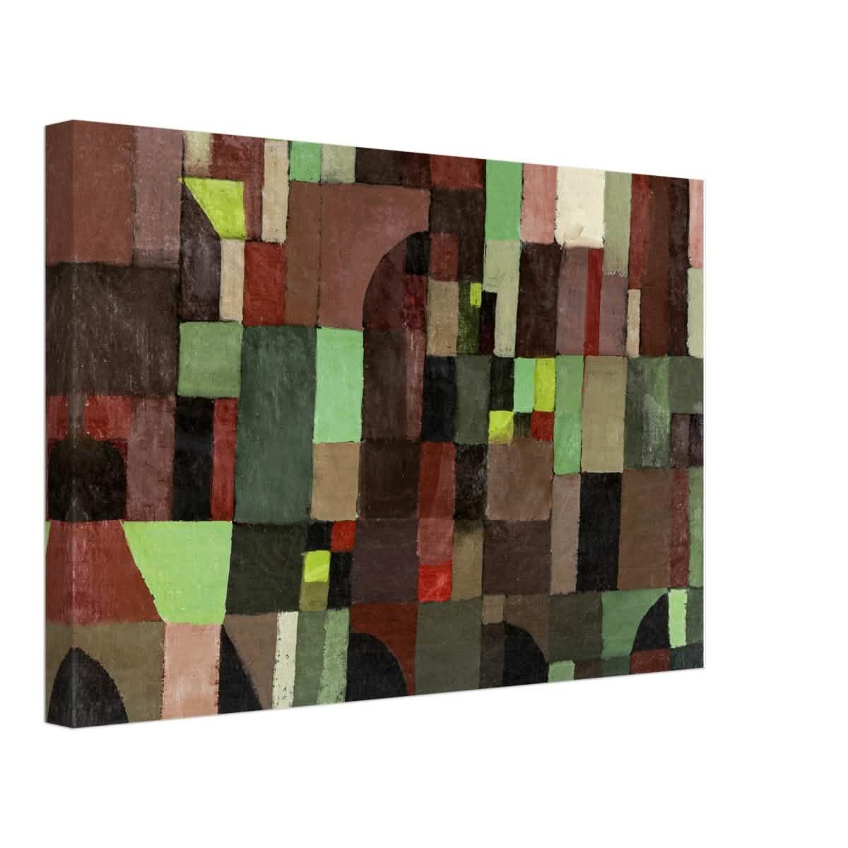 Red And Green Architecture by Paul Klee 1922 - Canvas - 30x45 cm / 12x18″ - Slim