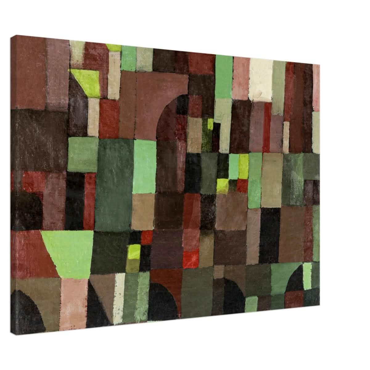 Red And Green Architecture by Paul Klee 1922 - Canvas - 70x100 cm / 28x40″ - Slim