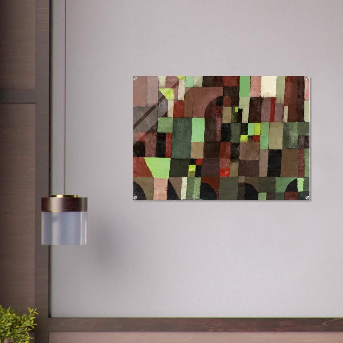 Red And Green Architecture by Paul Klee 1922 - Acrylic Print - 70x100 cm / 28x40″ -