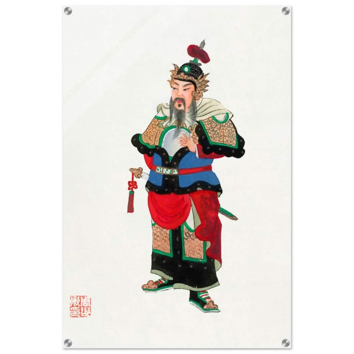 Regal Warrior's Tale | Traditional Chinese Historical Art - Acrylic Print - 60x90 cm / 24x36″ -