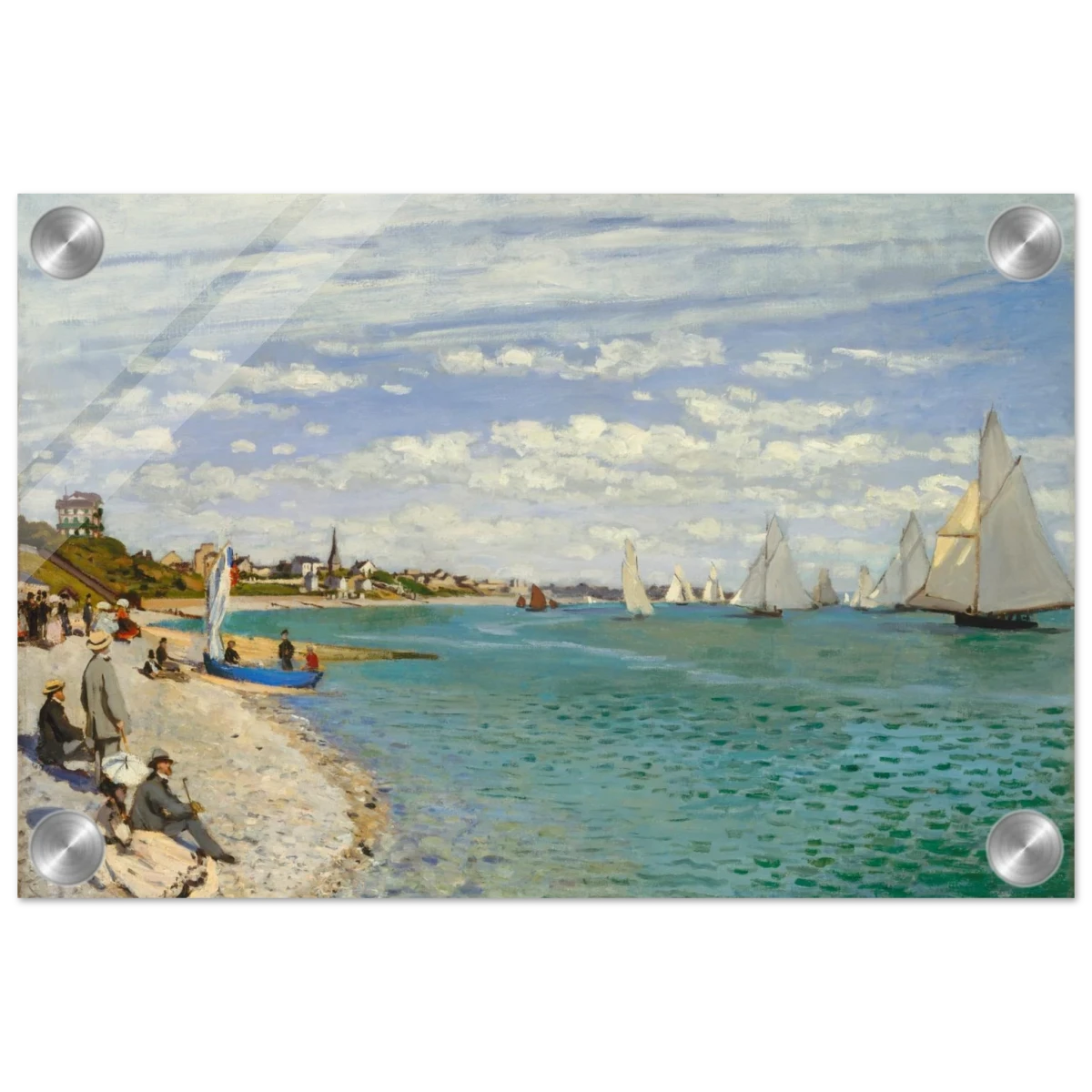 Regatta at Sainte - Adresse – Claude Monet Coastal Impressionist Wall Art Print - Acrylic Print - 20x30 cm / 8x12″ -