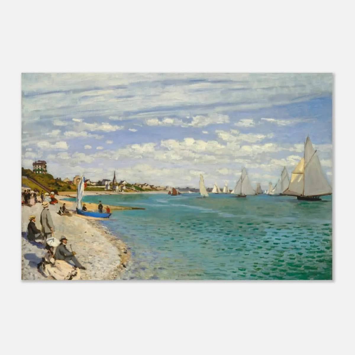 Regatta at Sainte - Adresse – Claude Monet Coastal Impressionist Wall Art Print - Aluminum Print - 50x75 cm / 20x30″ -