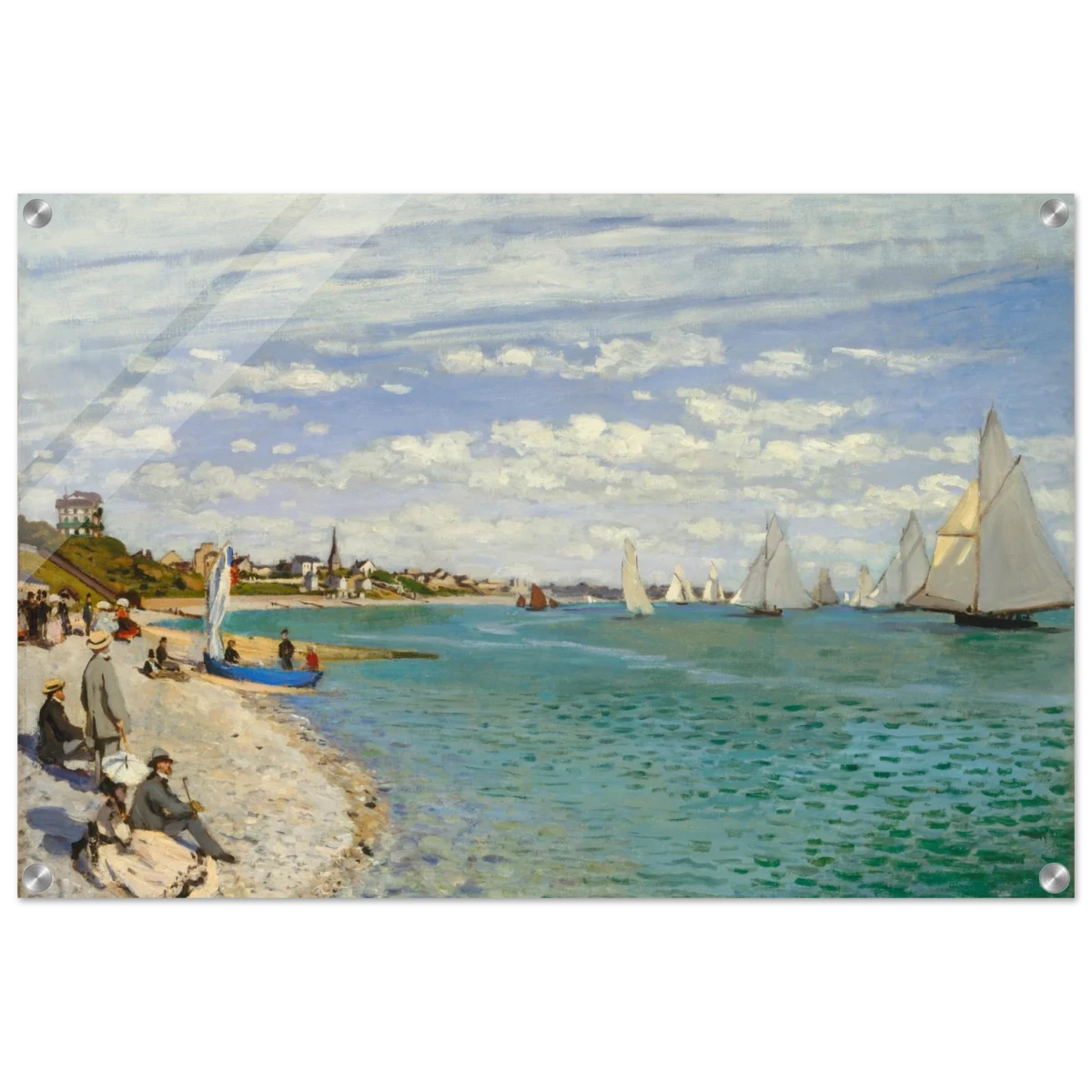 Regatta at Sainte - Adresse – Claude Monet Coastal Impressionist Wall Art Print - Acrylic Print - 50x75 cm / 20x30″ -