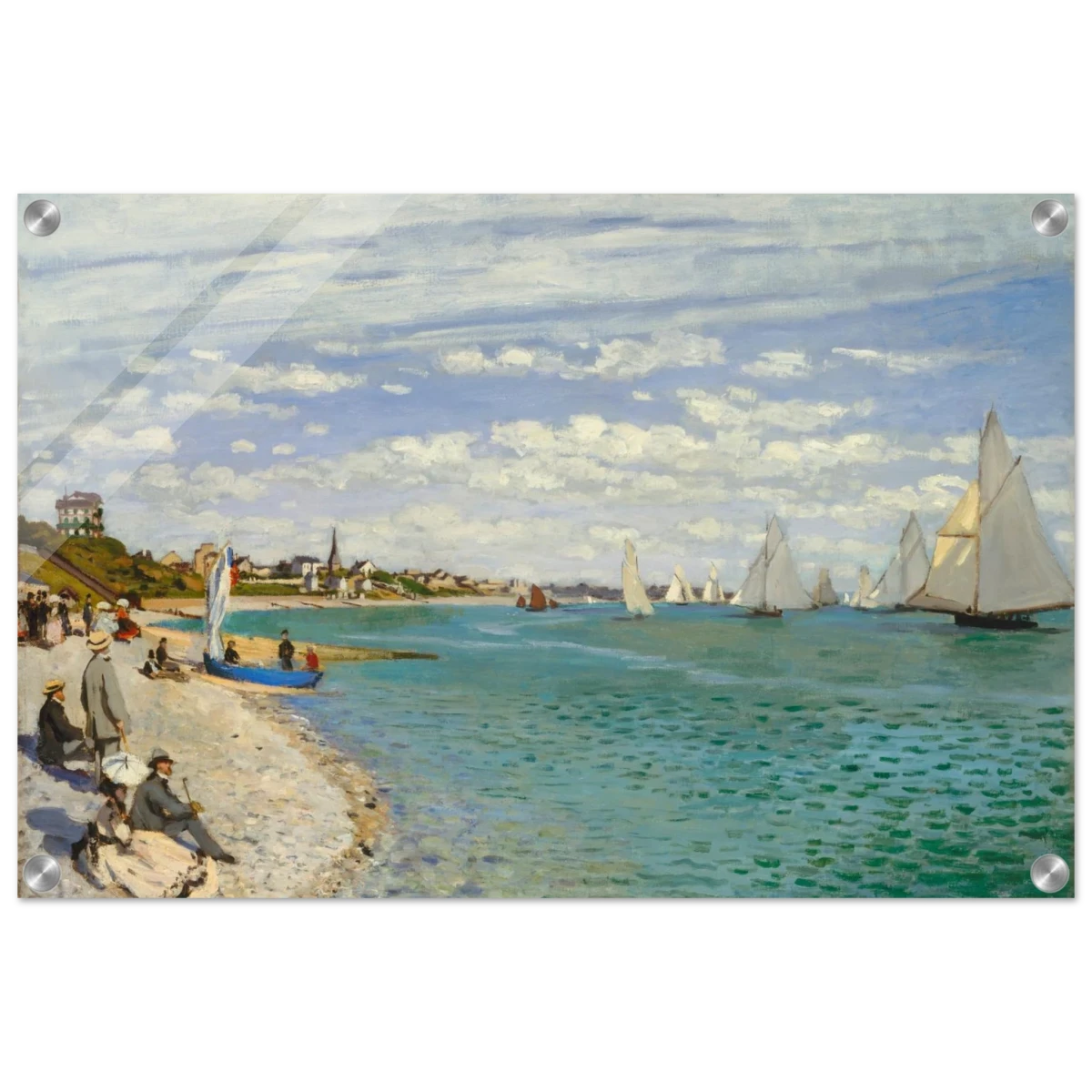 Regatta at Sainte - Adresse – Claude Monet Coastal Impressionist Wall Art Print - Acrylic Print - 40x60 cm / 16x24″ -