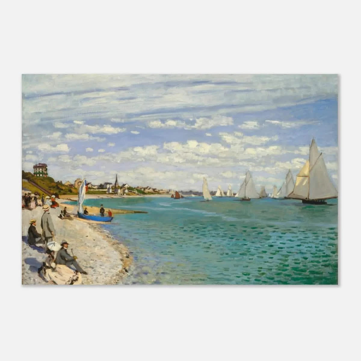 Regatta at Sainte - Adresse – Claude Monet Coastal Impressionist Wall Art Print - Aluminum Print - 20x30 cm / 8x12″ -