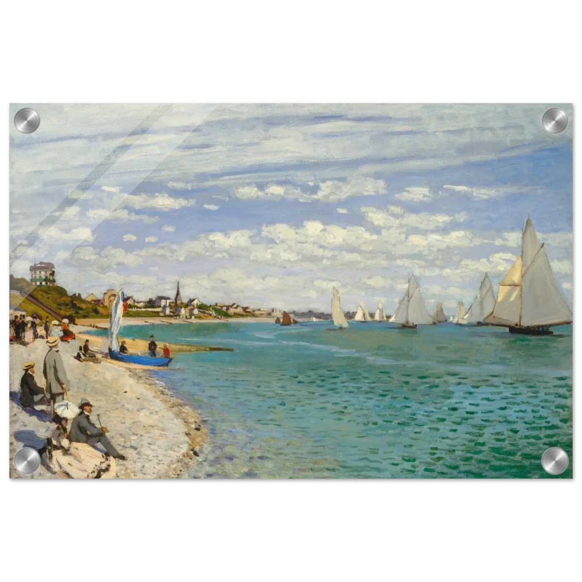 Regatta at Sainte - Adresse – Claude Monet Coastal Impressionist Wall Art Print - Acrylic Print - 30x45 cm / 12x18″ -