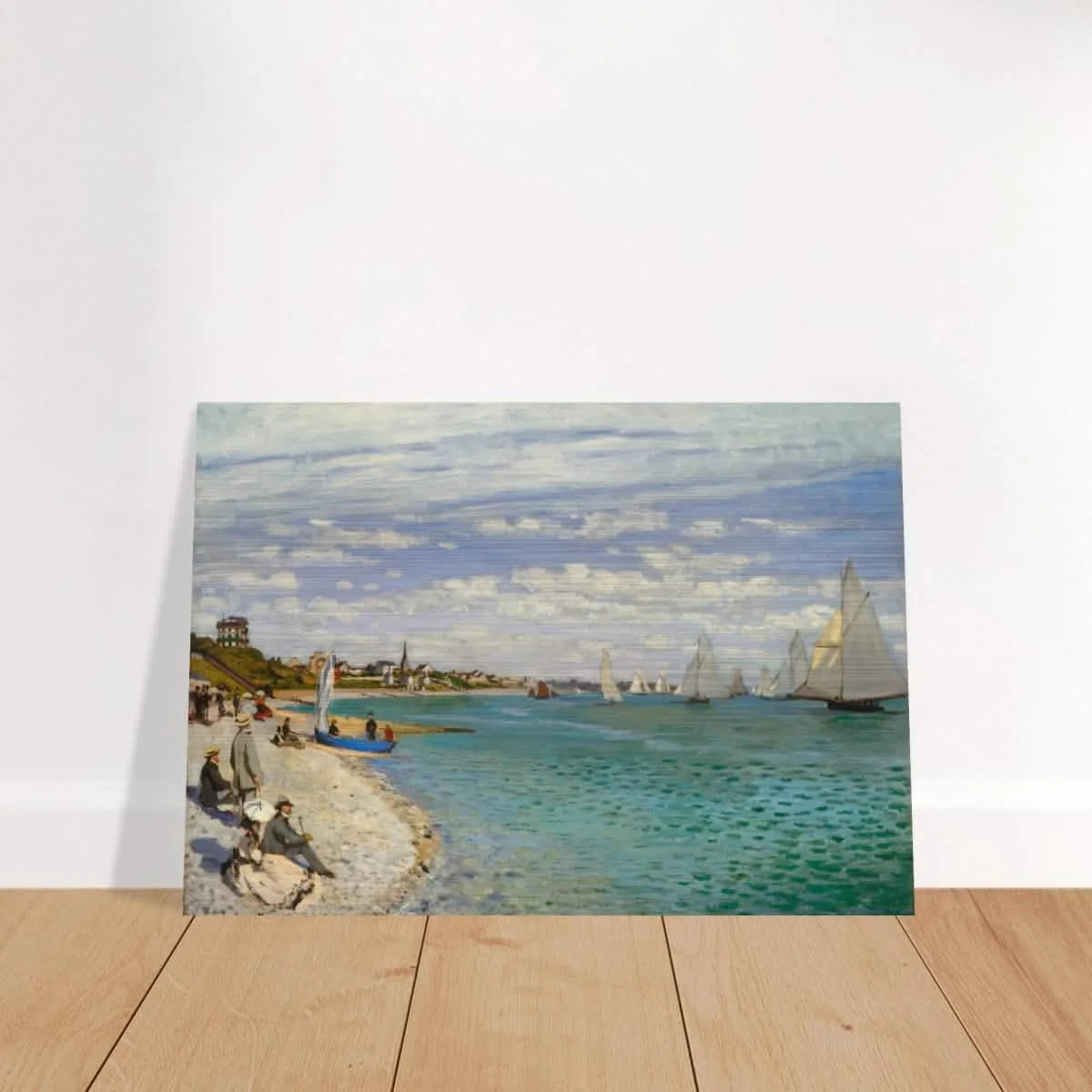 Regatta at Sainte - Adresse – Claude Monet Coastal Impressionist Wall Art Print - Brushed Aluminum Print - 70x100 cm / 28x40″ -