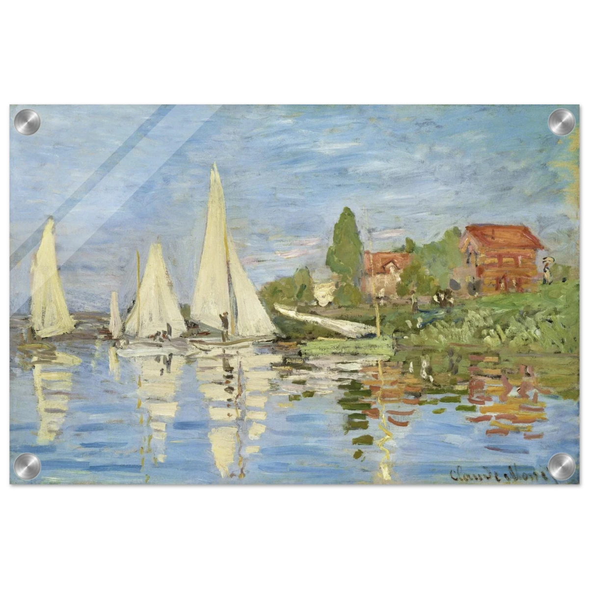 Regattas at Argenteuil – By Claude Monet | Wall art Print - Acrylic Print - 30x45 cm / 12x18″ -
