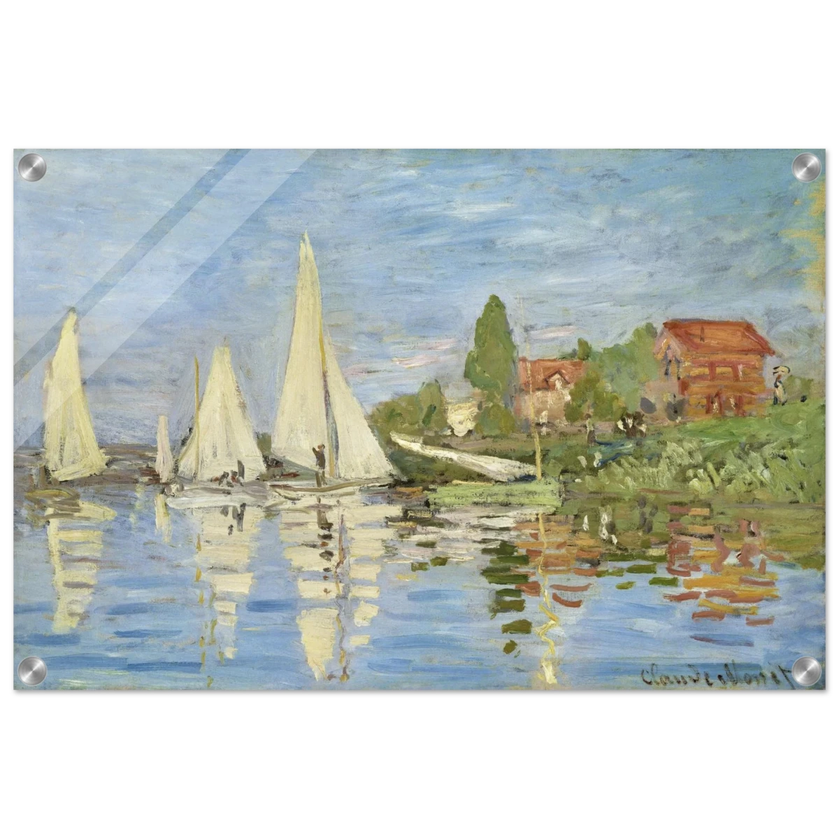 Regattas at Argenteuil – By Claude Monet | Wall art Print - Acrylic Print - 40x60 cm / 16x24″ -