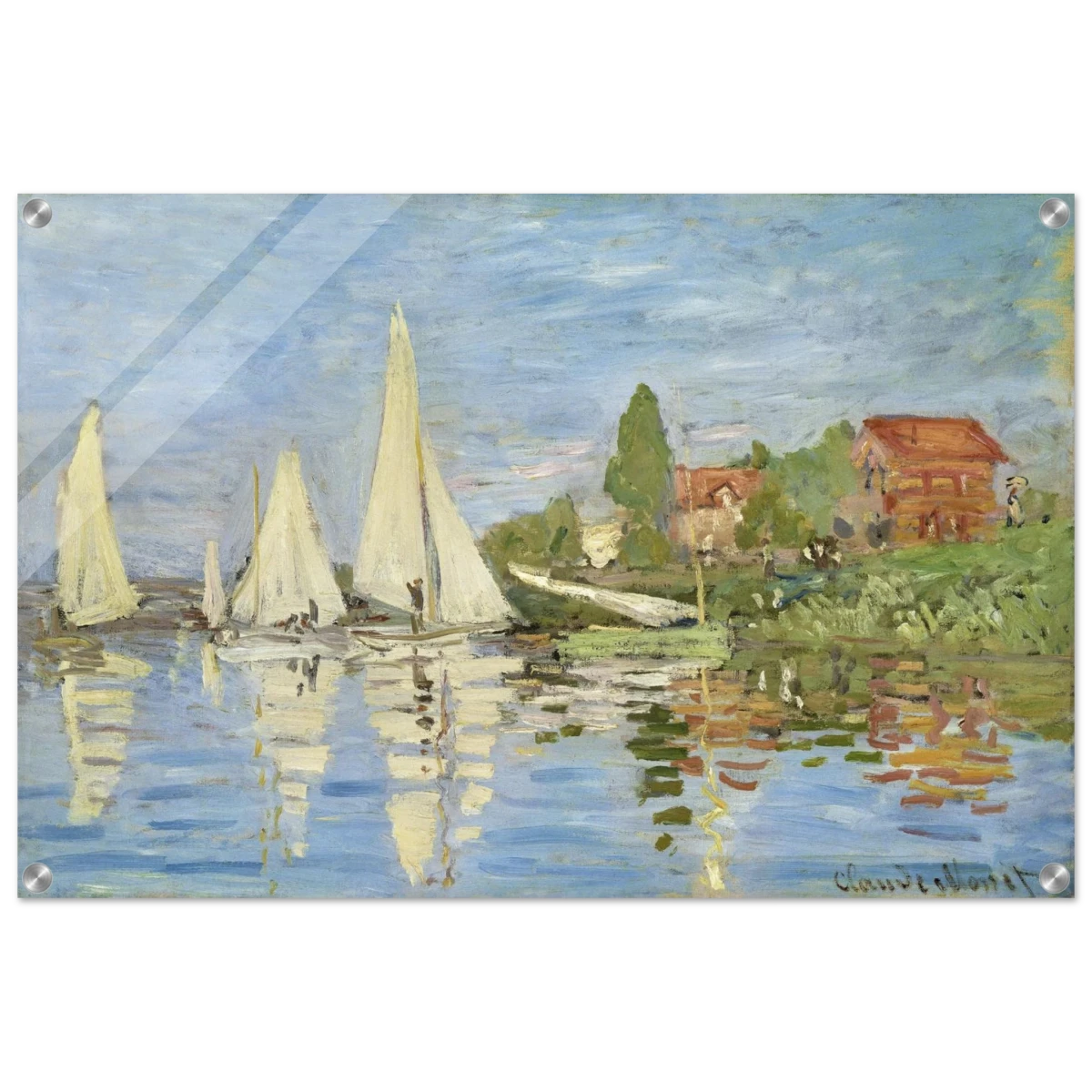 Regattas at Argenteuil – By Claude Monet | Wall art Print - Acrylic Print - 50x75 cm / 20x30″ -