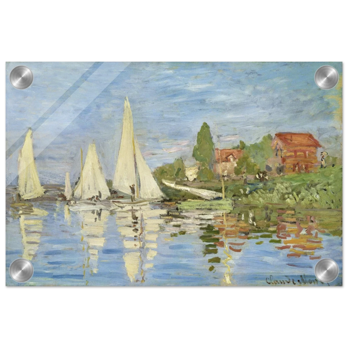 Regattas at Argenteuil – By Claude Monet | Wall art Print - Acrylic Print - 20x30 cm / 8x12″ -