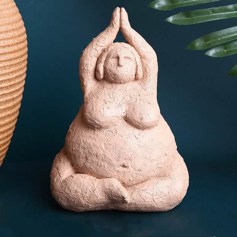Resin Yoga Sculpture | Lady Figure Ornament - A -