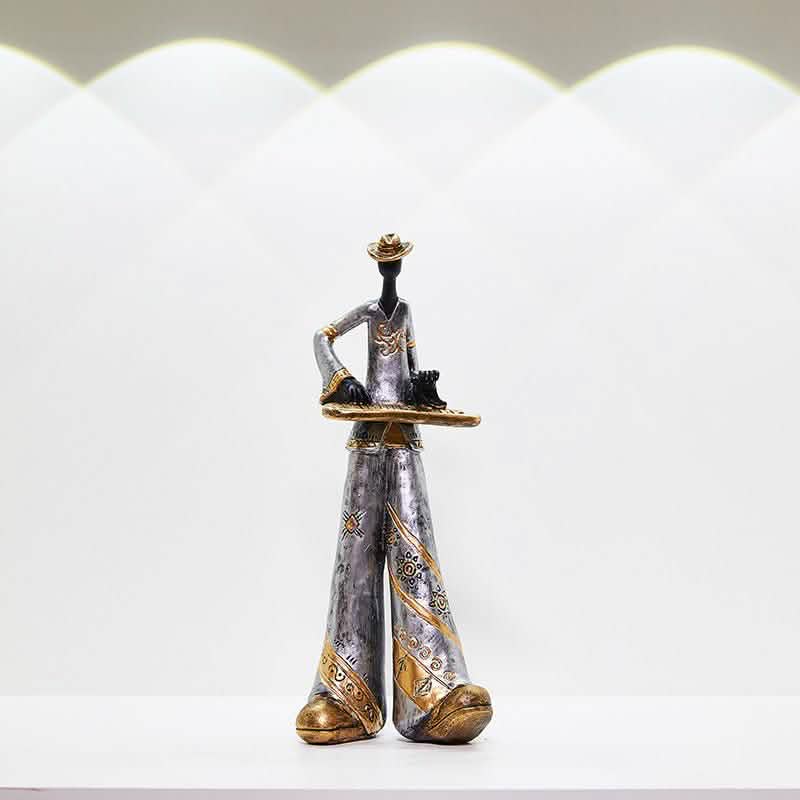 Retro Band Musician Sculptures – Resin Jazz Band Ornaments for Home & Office Décor - Saxophone Player -