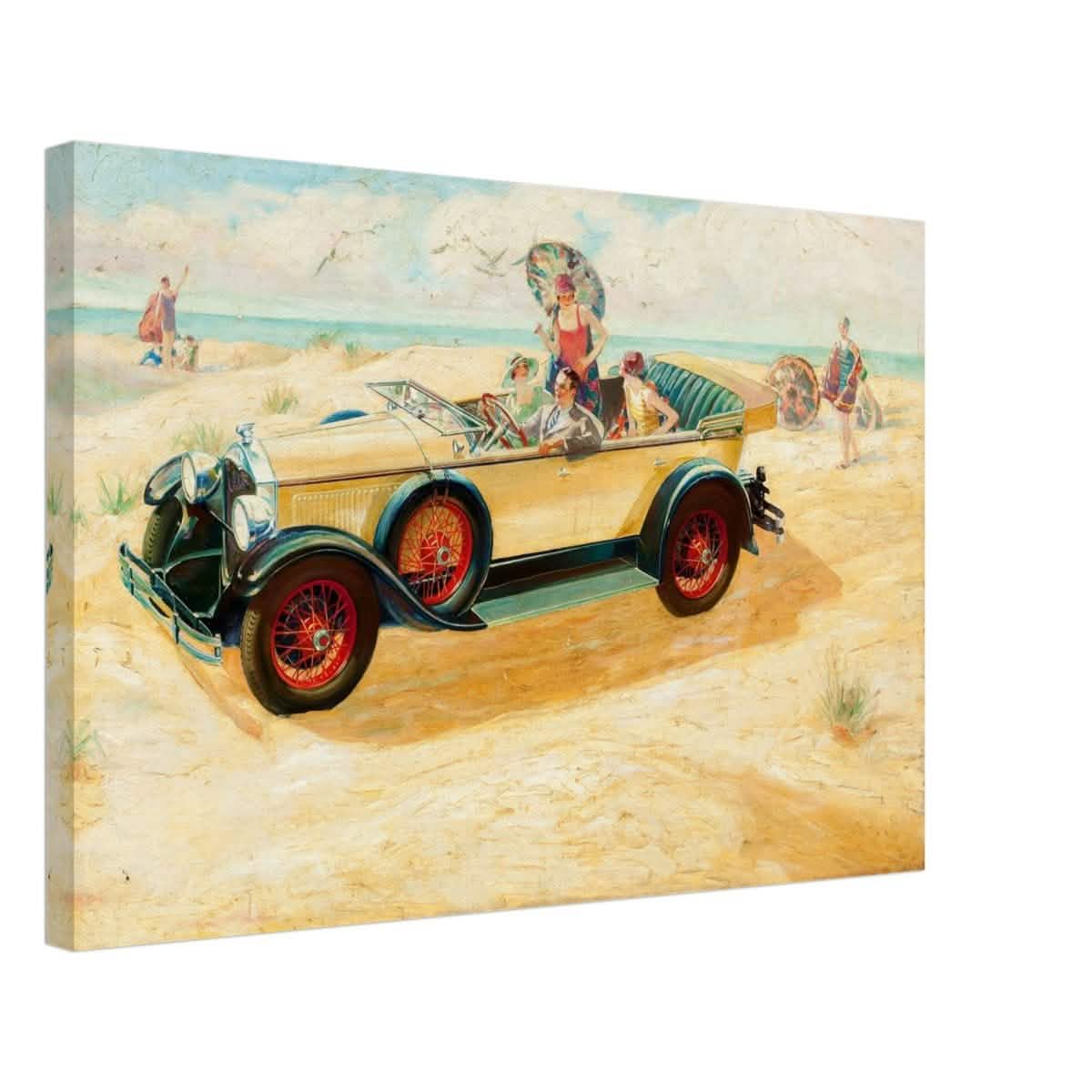 Retro Beach Getaway | Vintage Pop Art wall art print - Canvas - 40x60 cm / 16x24″ -