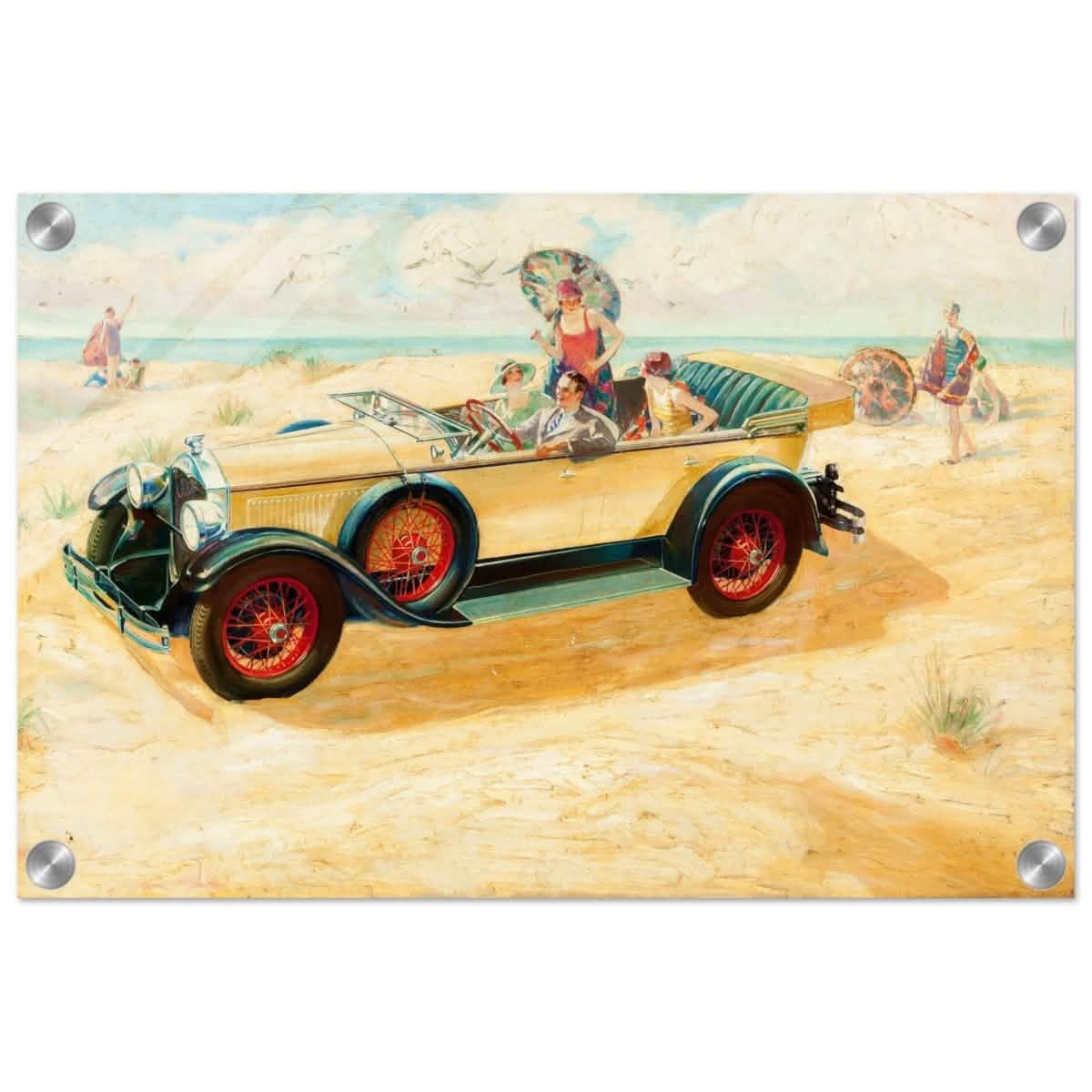 Retro Beach Getaway | Vintage Pop Art wall art print - Acrylic Print - 30x45 cm / 12x18″ -