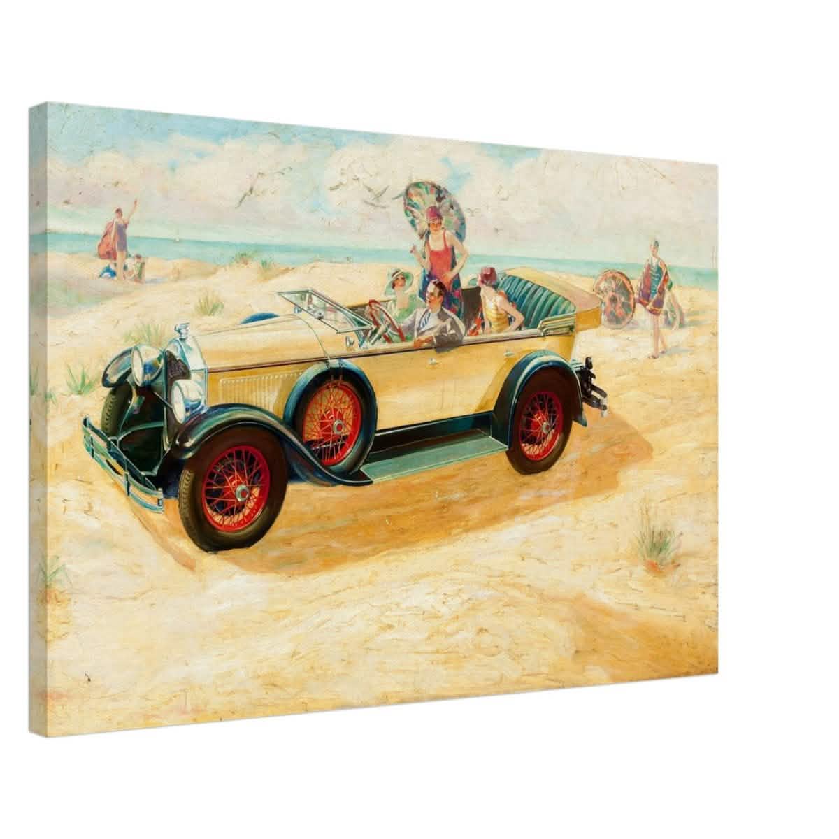 Retro Beach Getaway | Vintage Pop Art wall art print - Canvas - 50x75 cm / 20x30″ -