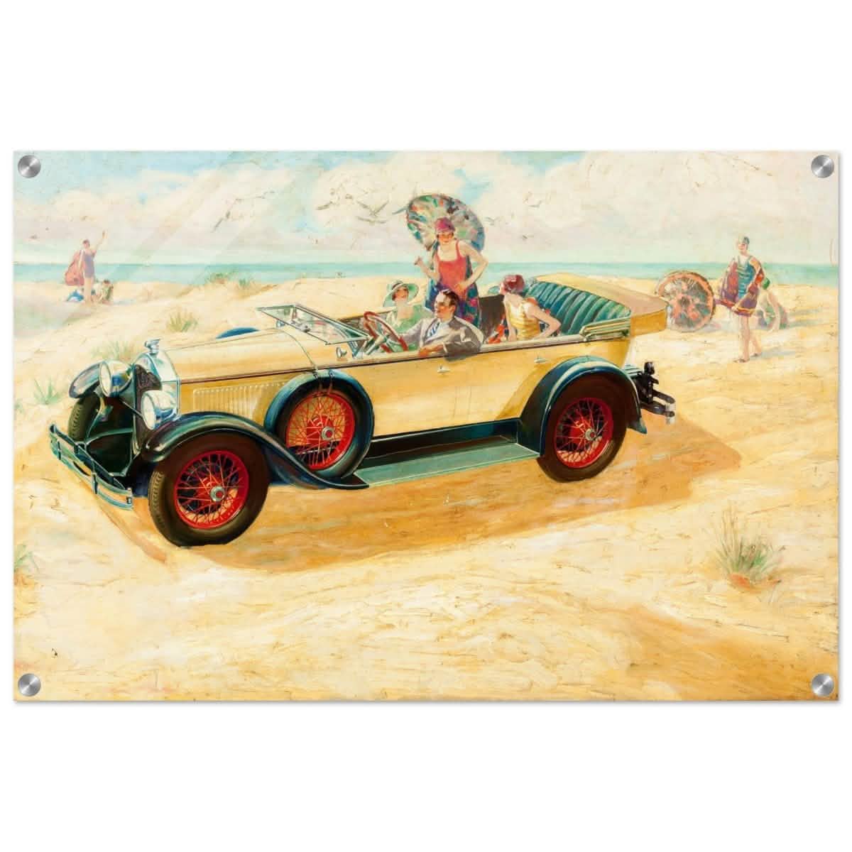 Retro Beach Getaway | Vintage Pop Art wall art print - Acrylic Print - 50x75 cm / 20x30″ -