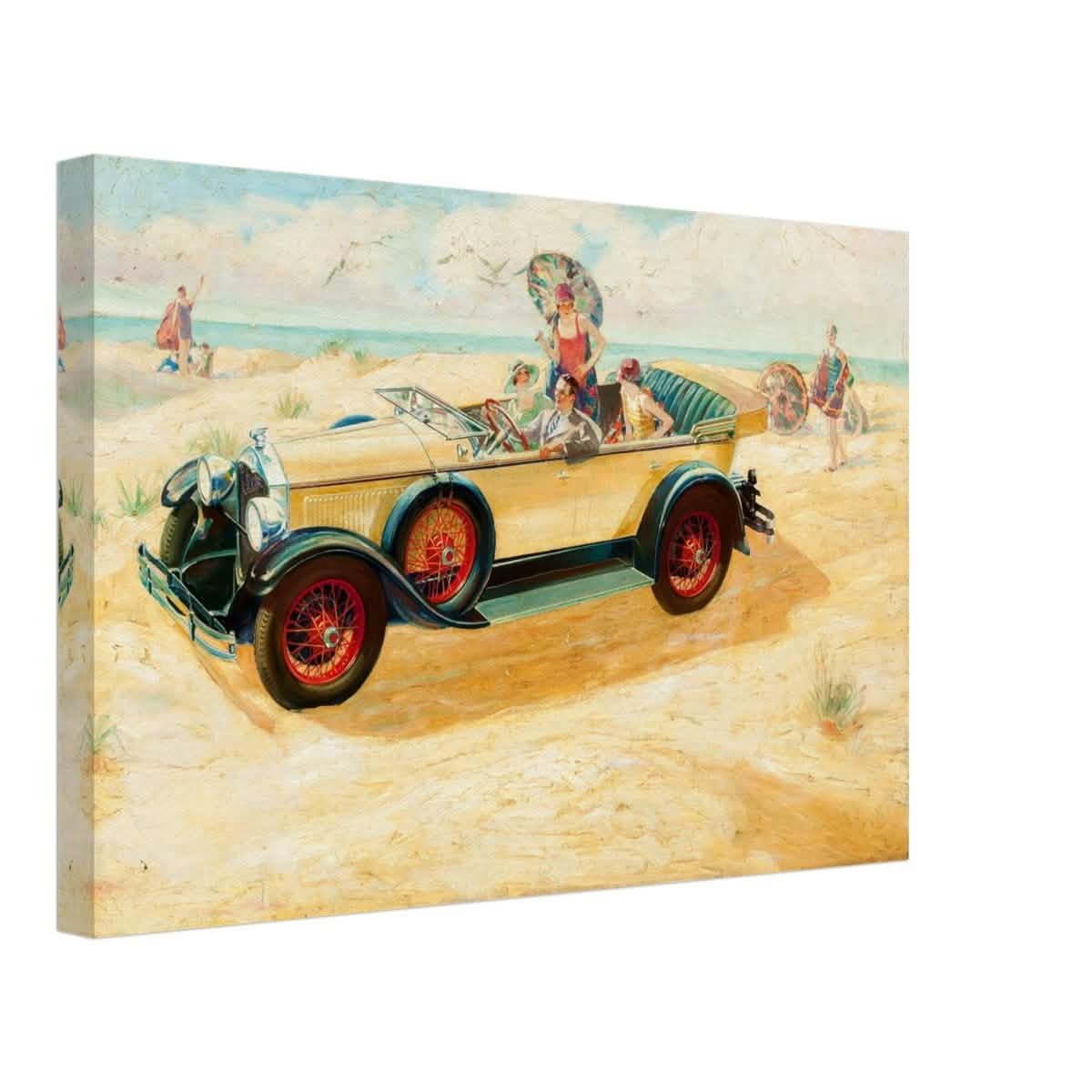 Retro Beach Getaway | Vintage Pop Art wall art print - Canvas - 30x45 cm / 12x18″ -