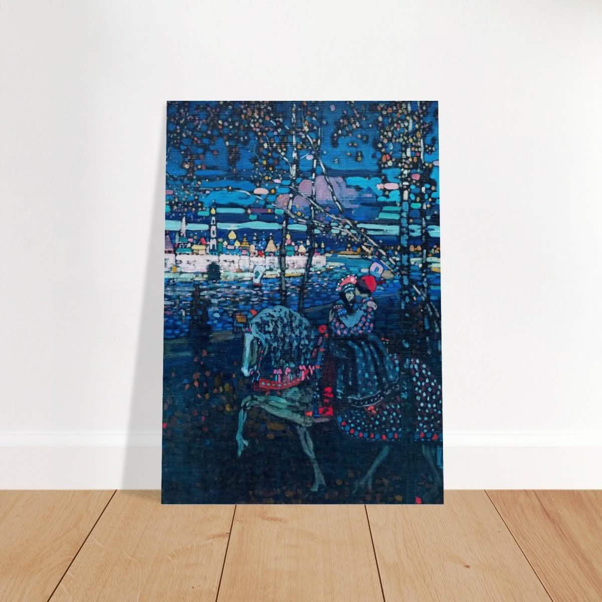 Riding Couple by Wassily Kandinsky - Brushed Aluminum Print - 70x100 cm / 28x40″ -