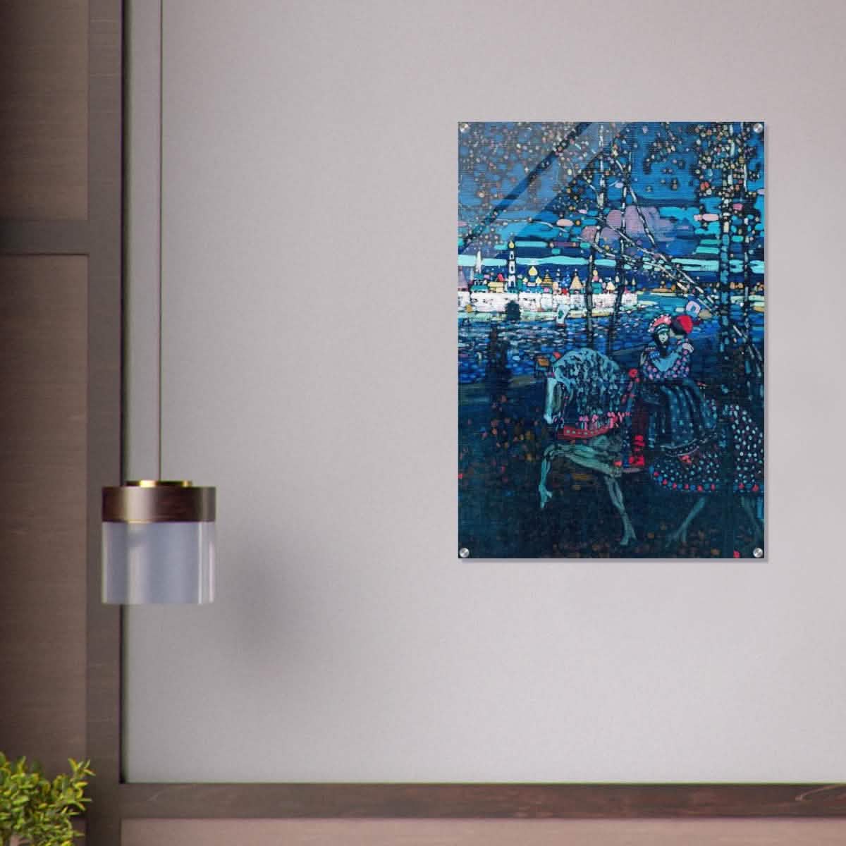 Riding Couple by Wassily Kandinsky - Acrylic Print - 70x100 cm / 28x40″ -