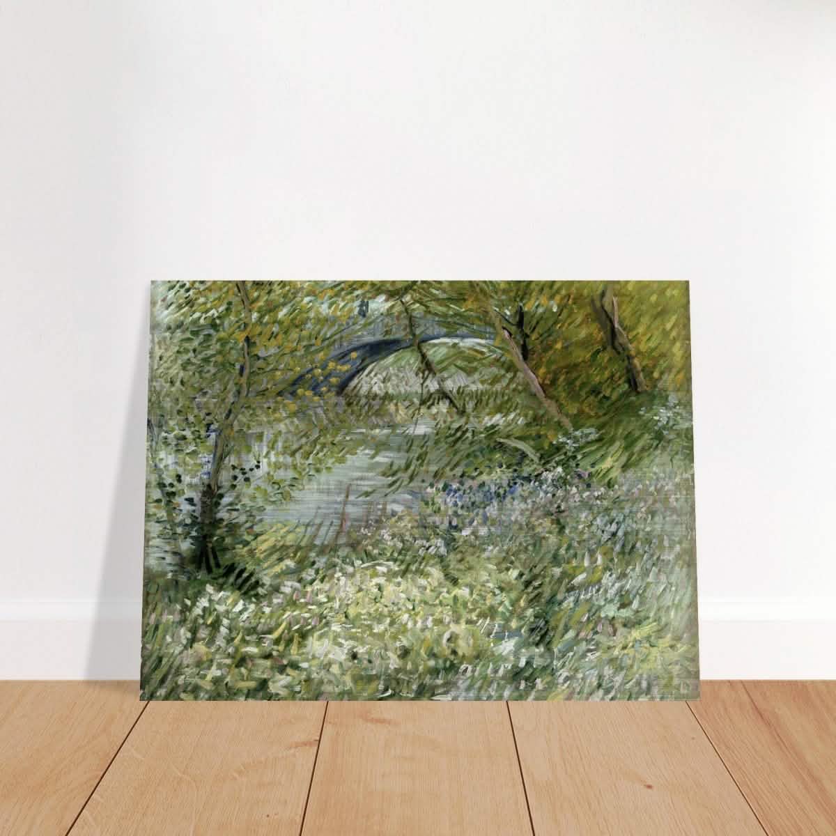 River Bank in Springtime by Vincent van Gogh | Vintage Nature Art wall art print - Brushed Aluminum Print - 60x80 cm / 24x32″ -