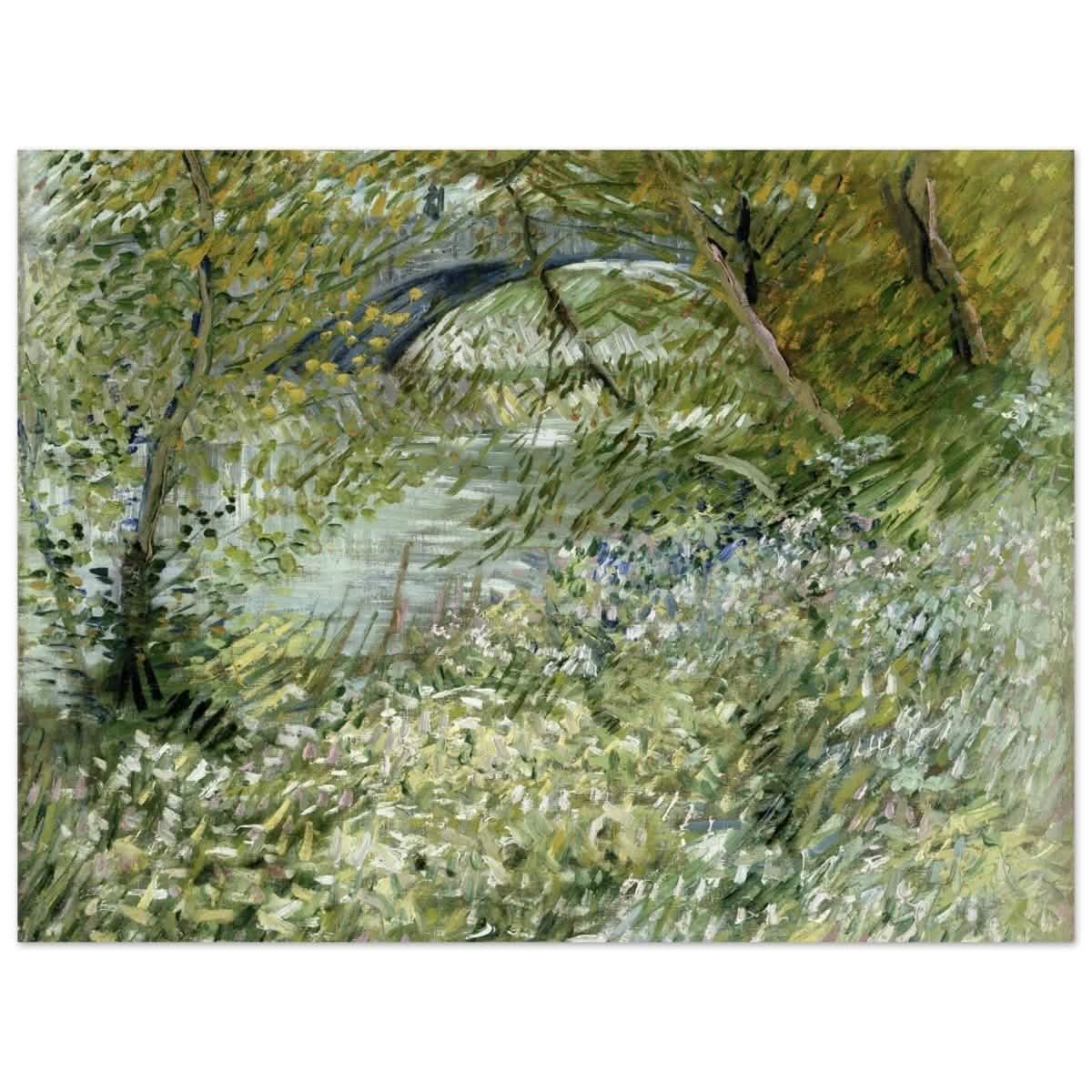 River Bank in Springtime by Vincent van Gogh | Vintage Nature Art wall art print - Aluminum Print - 60x80 cm / 24x32″ -