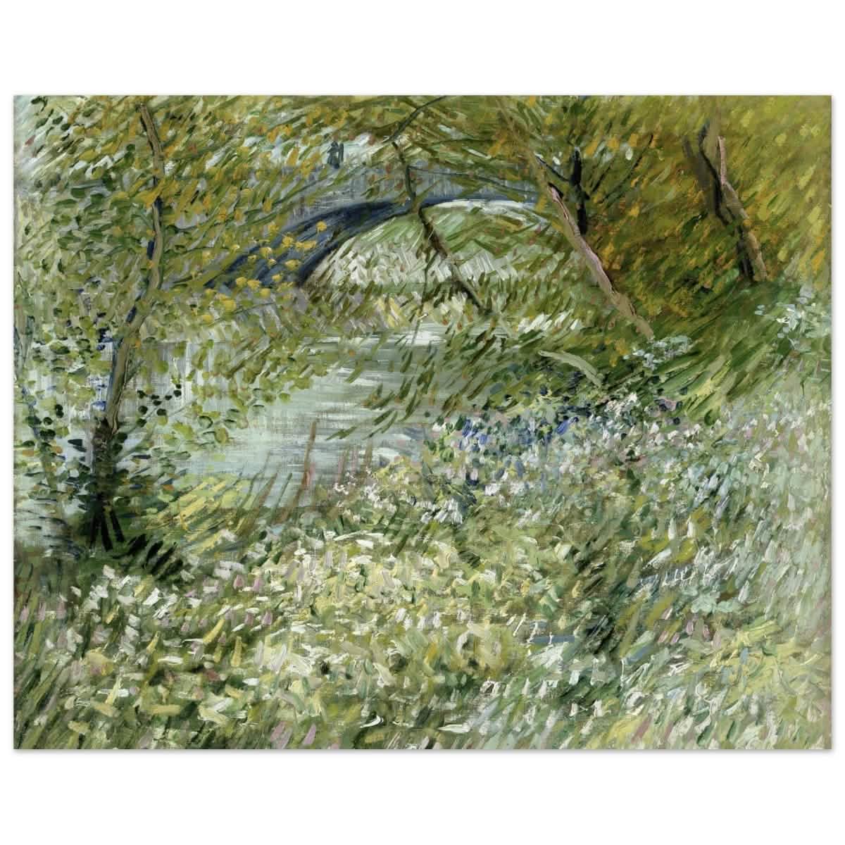 River Bank in Springtime by Vincent van Gogh | Vintage Nature Art wall art print - Aluminum Print - 40x50 cm / 16x20″ -