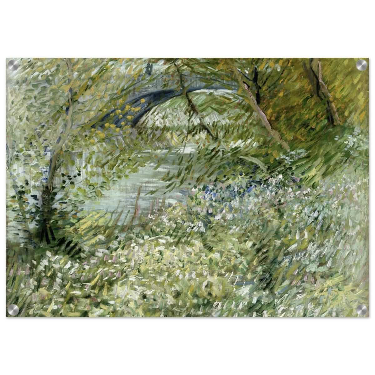 River Bank in Springtime by Vincent van Gogh | Vintage Nature Art wall art print - Acrylic Print - 50x70 cm / 20x28″ -