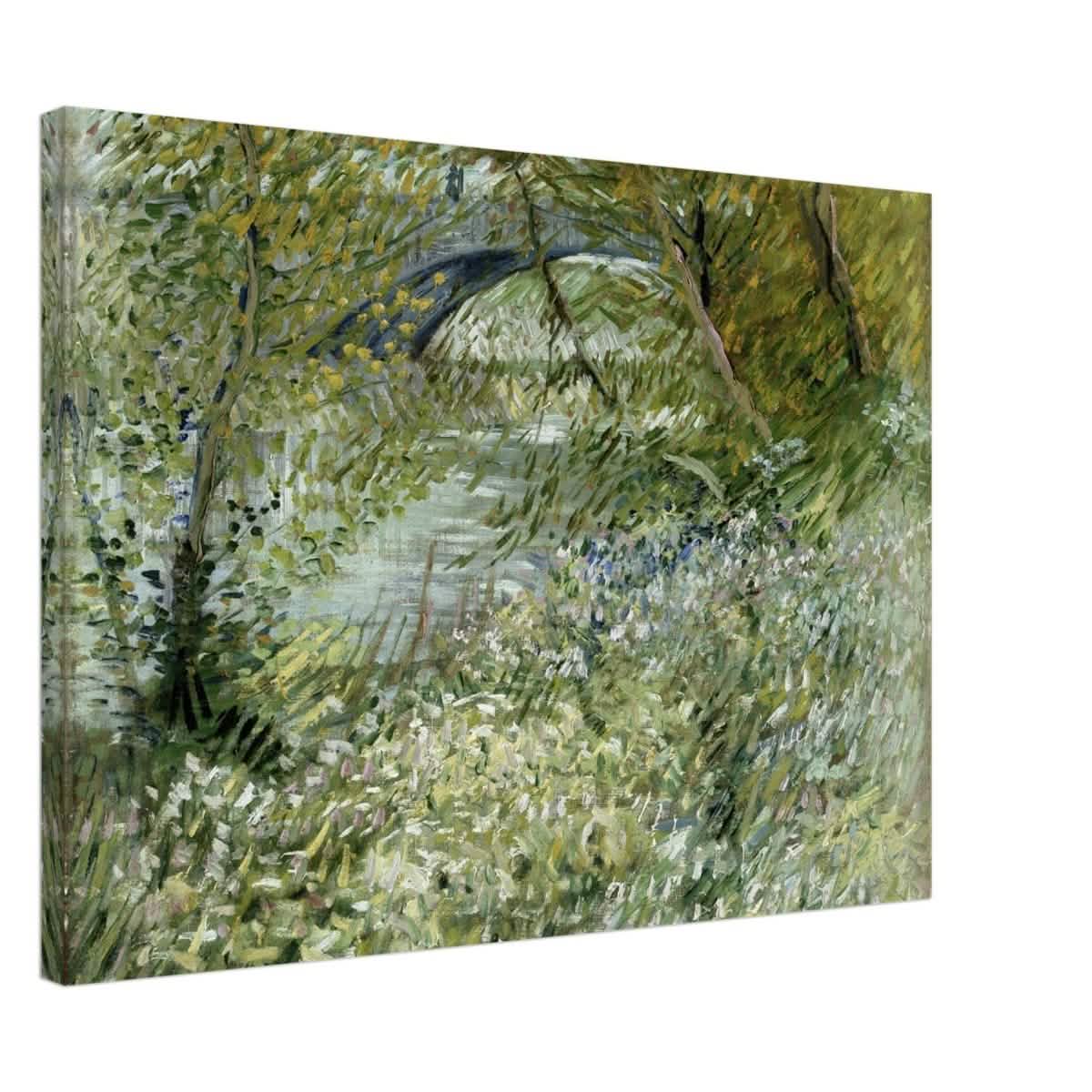 River Bank in Springtime by Vincent van Gogh | Vintage Nature Art wall art print - Canvas - 50x70 cm / 20x28″ -